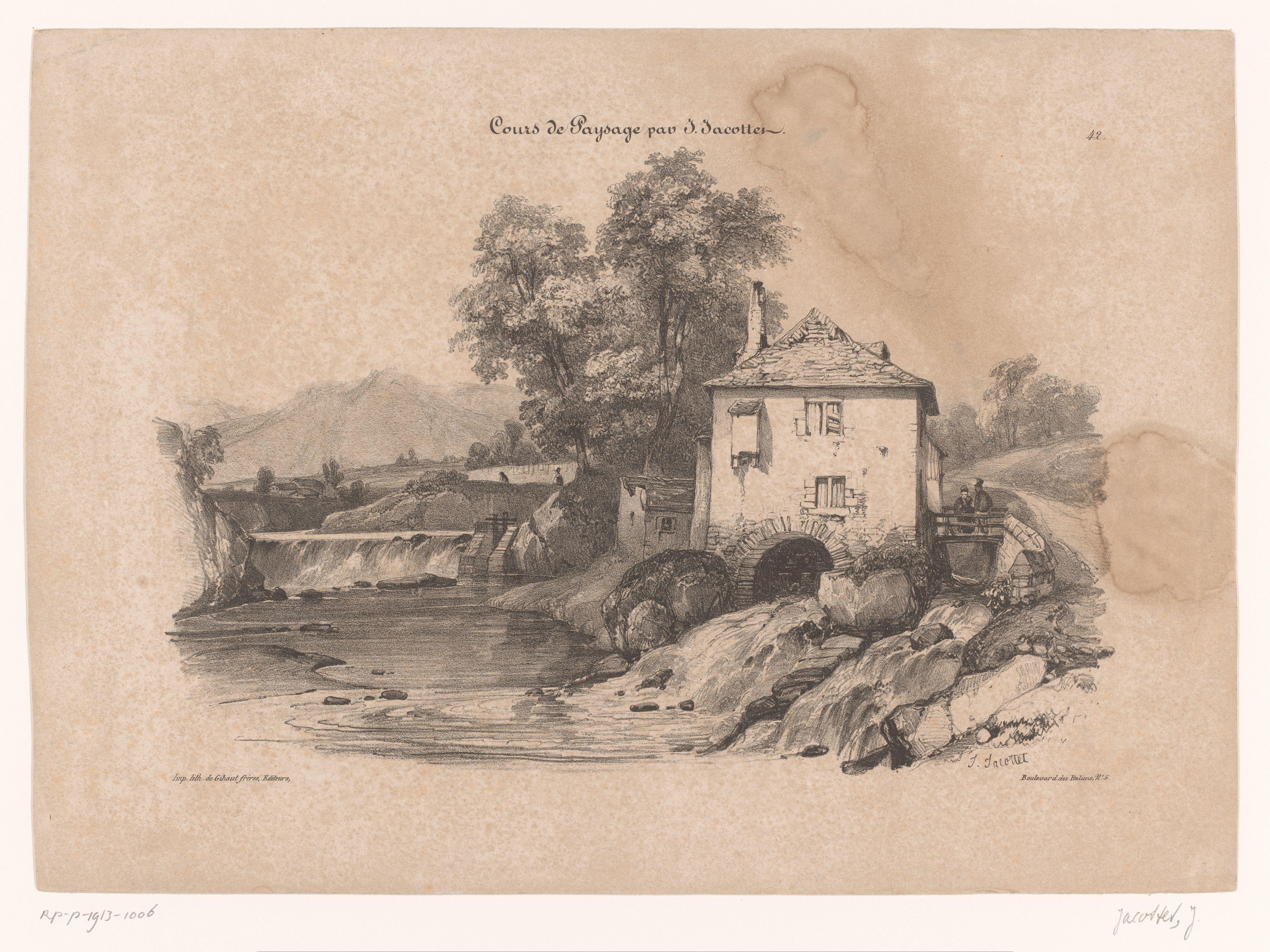 Huis aan een bergbeek