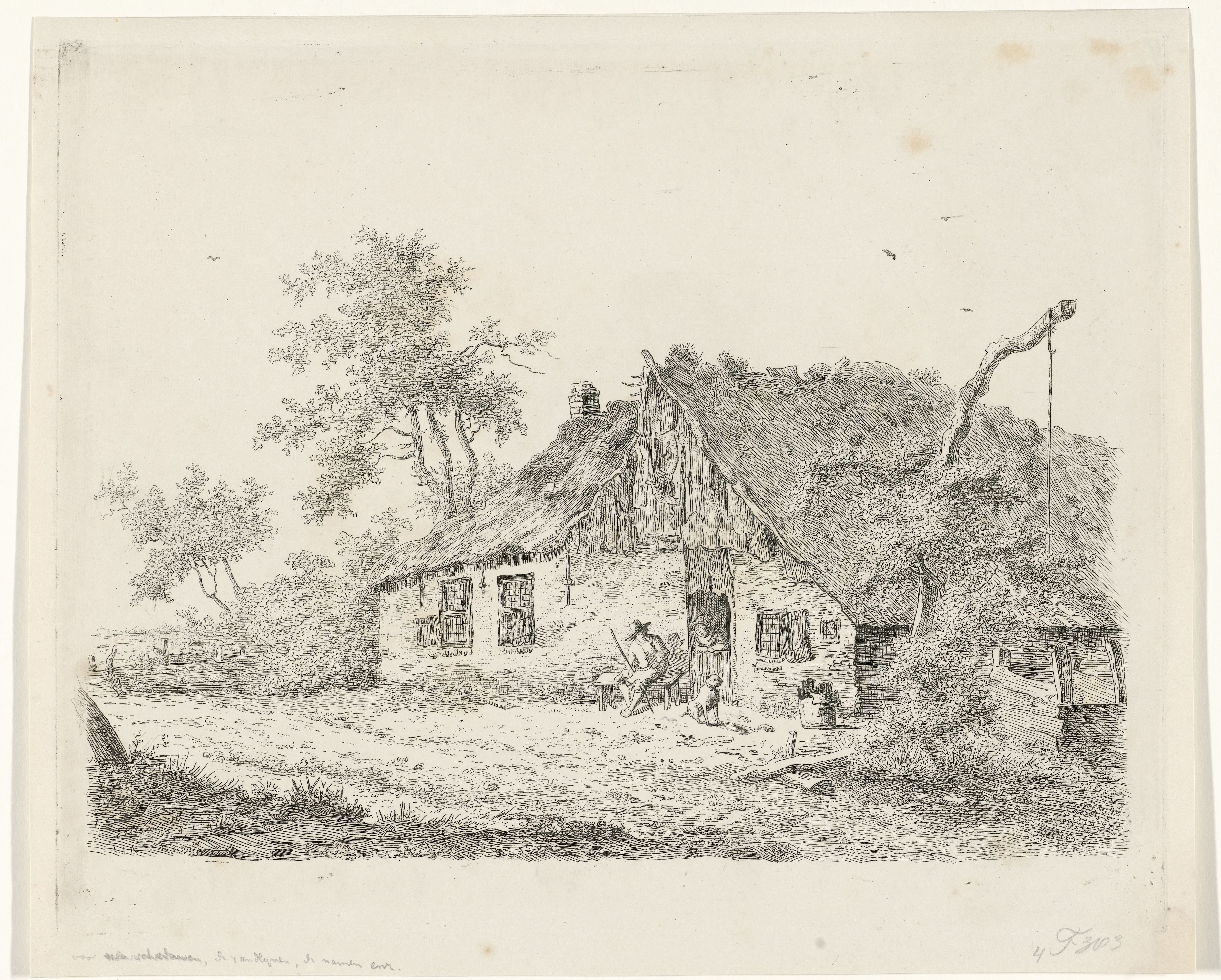 Boerderij met boer en boerin