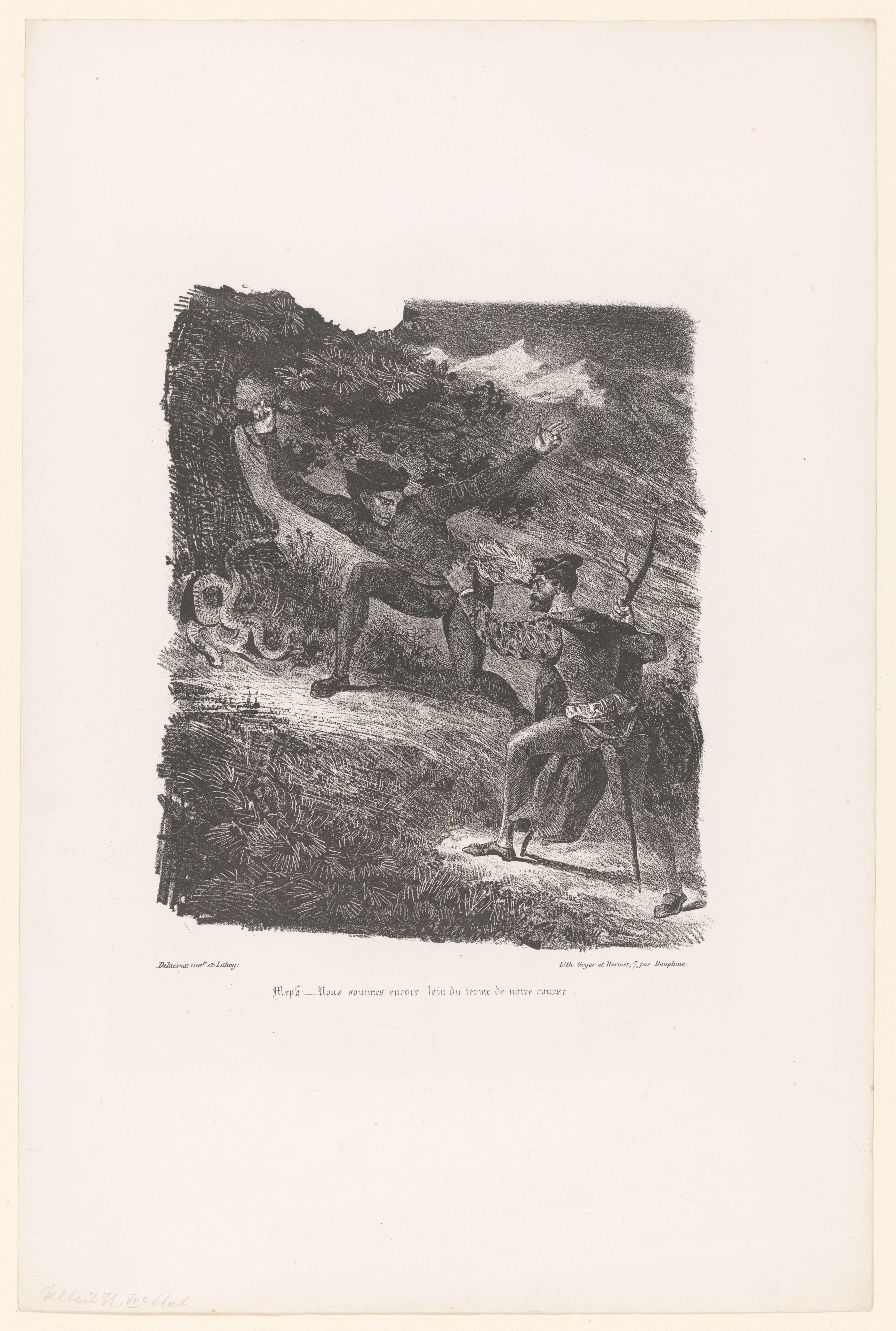 Faust en Mephisto beklimmen de Blocksberg