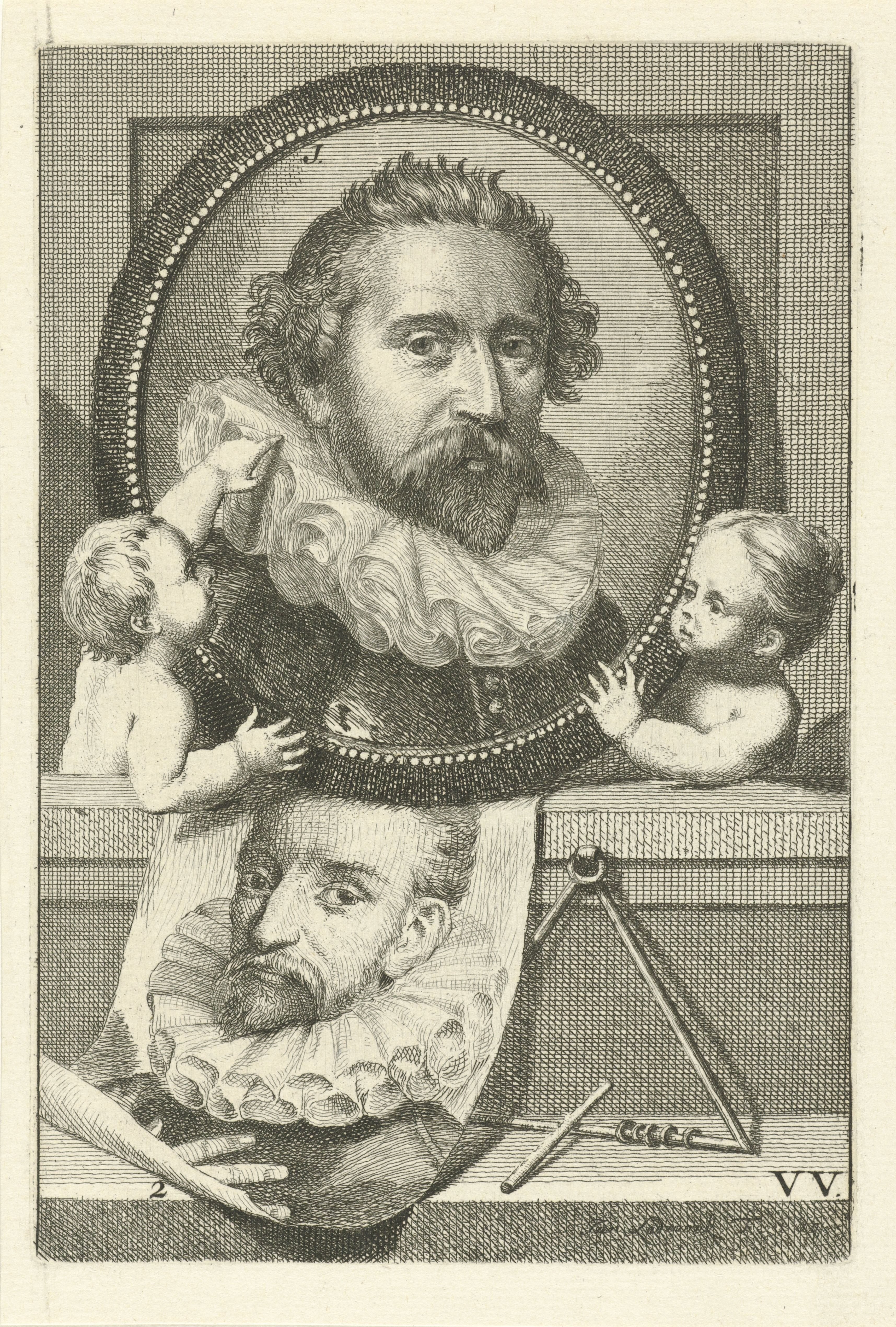 Portretten van Abraham Bloemaert en Tobias Verhaecht
