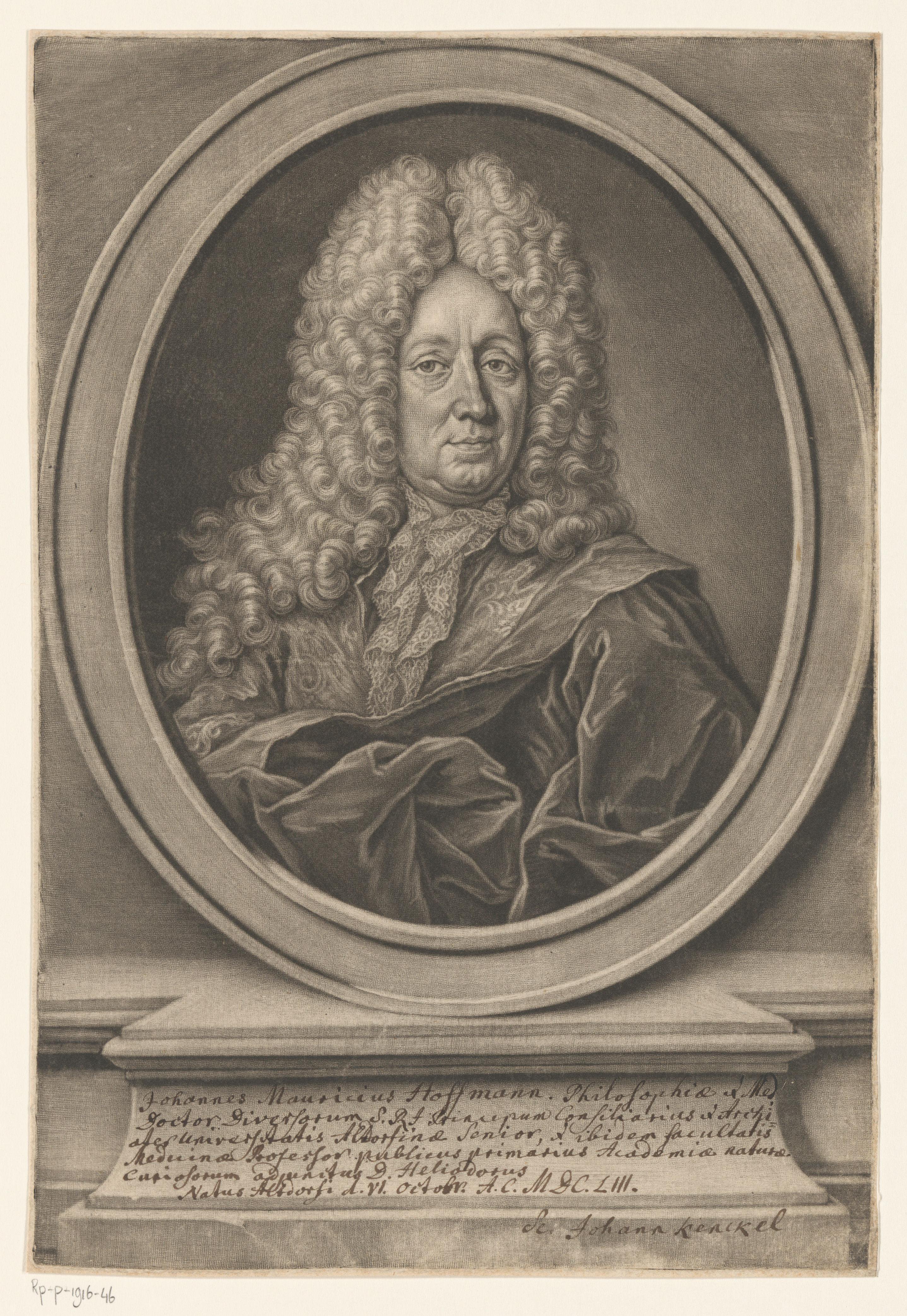 Portret van Johann Moritz Hoffmann