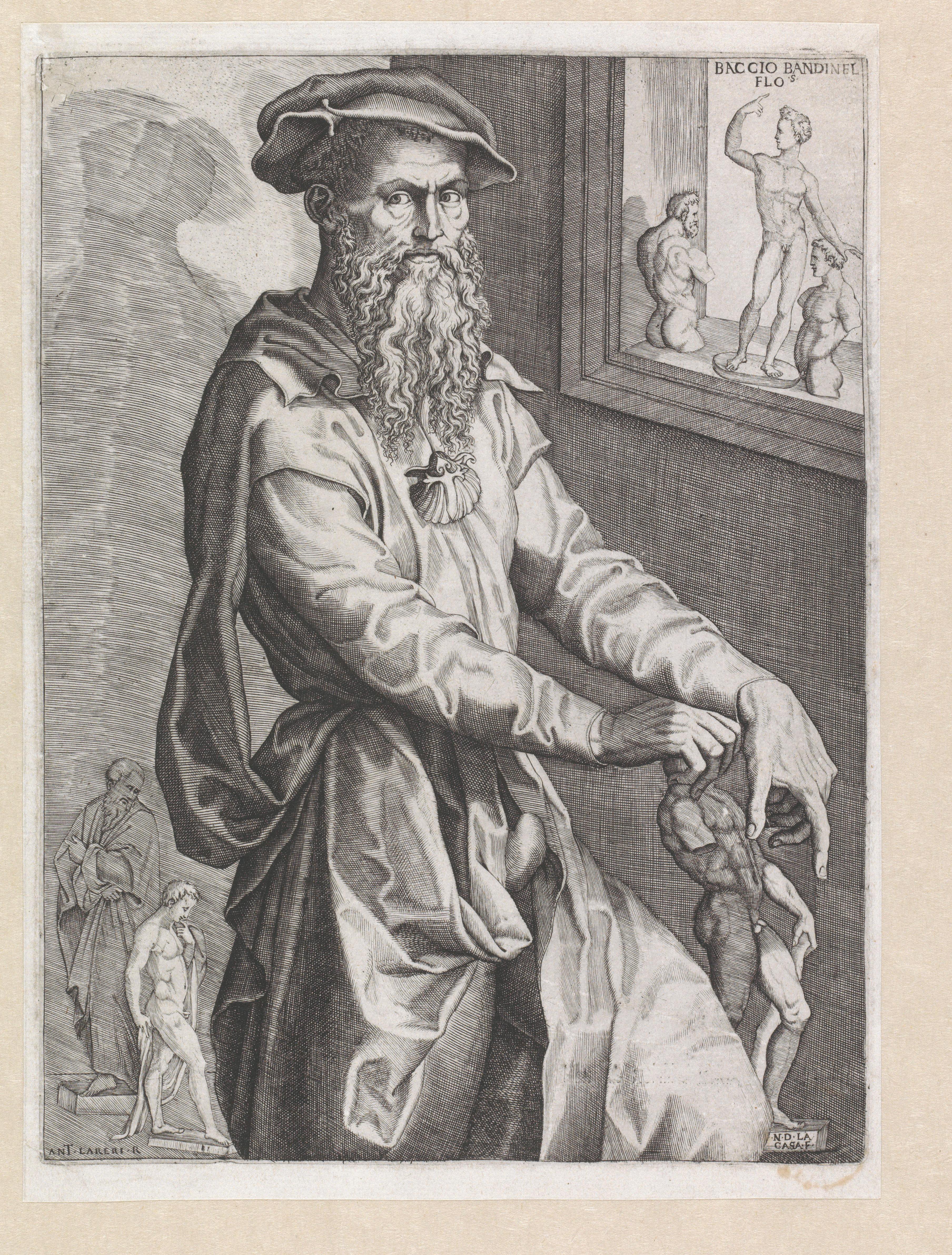 Portret van beeldhouwer Baccio Bandinelli