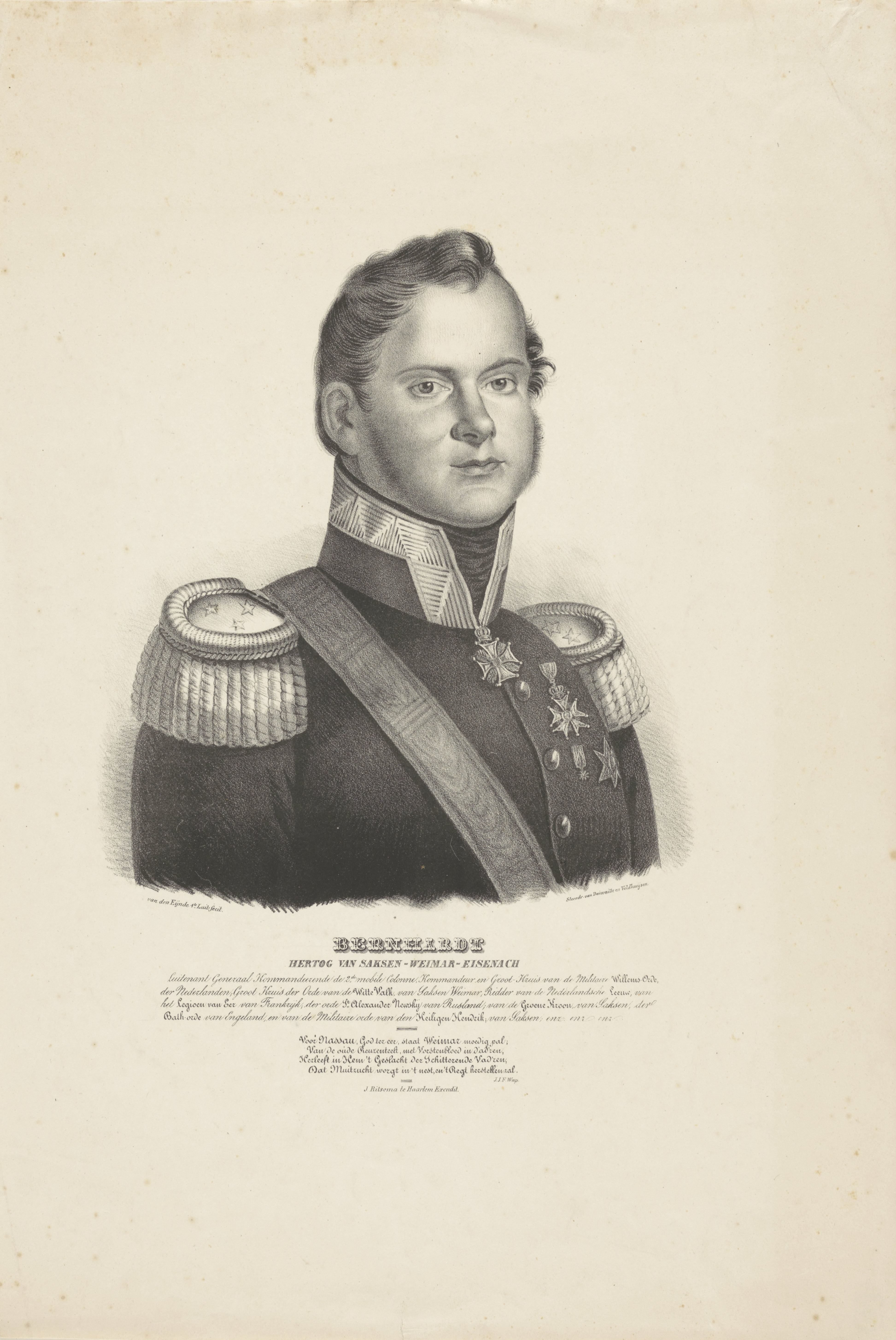 Portret van Karel Bernhard, hertog van Saksen-Weimar-Eisenach