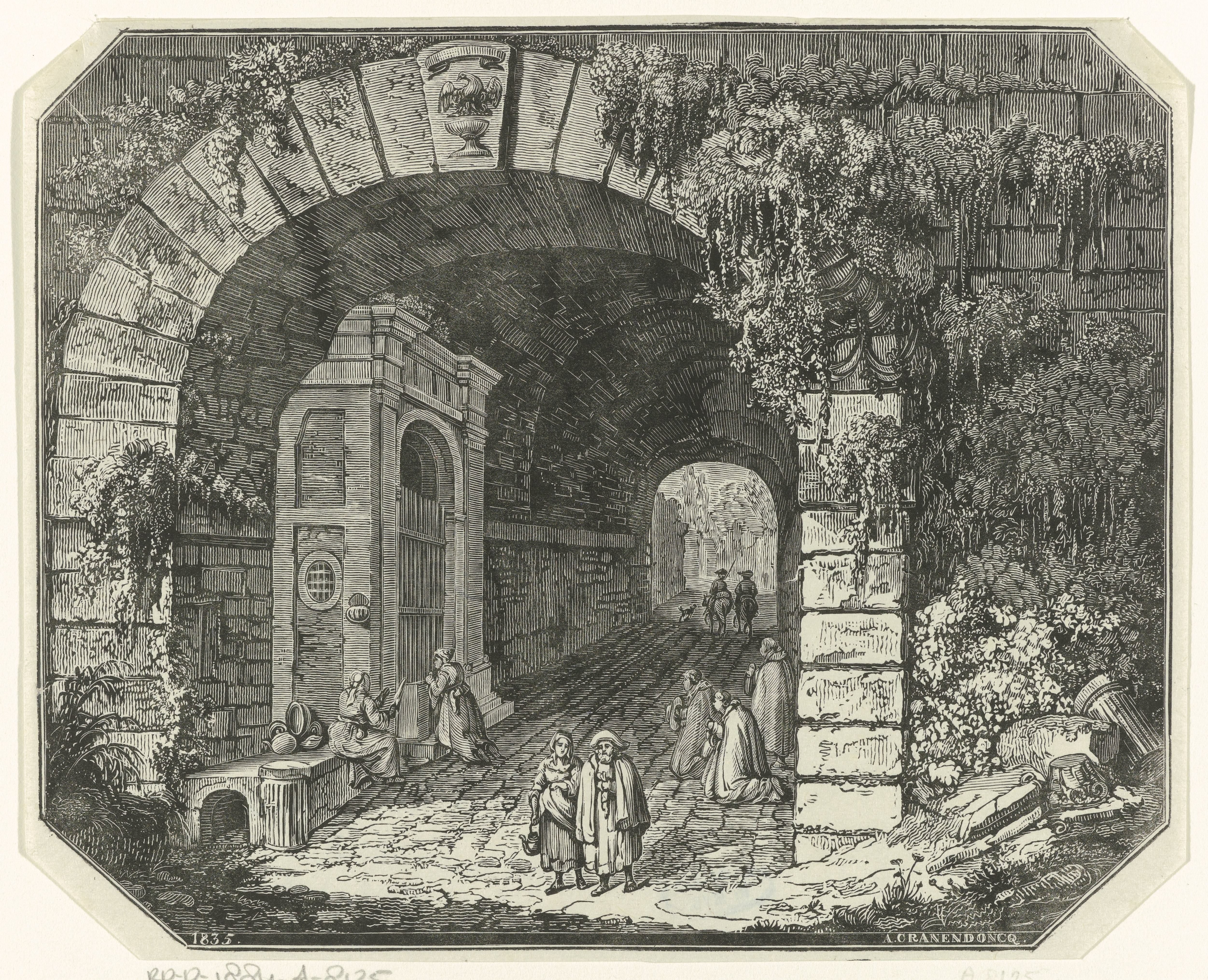 Poort met een heilige plaats in Italië