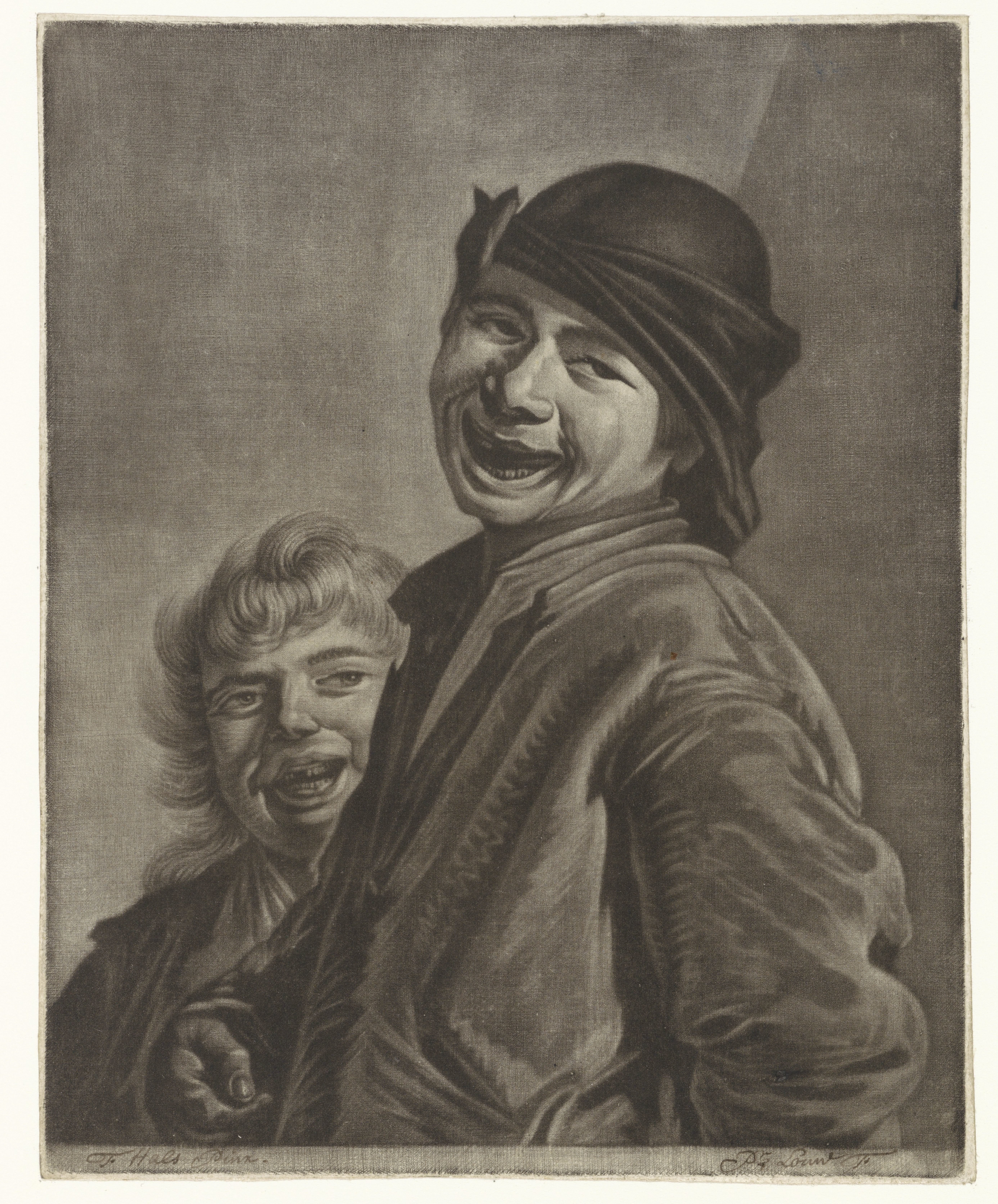 Twee lachende jongens