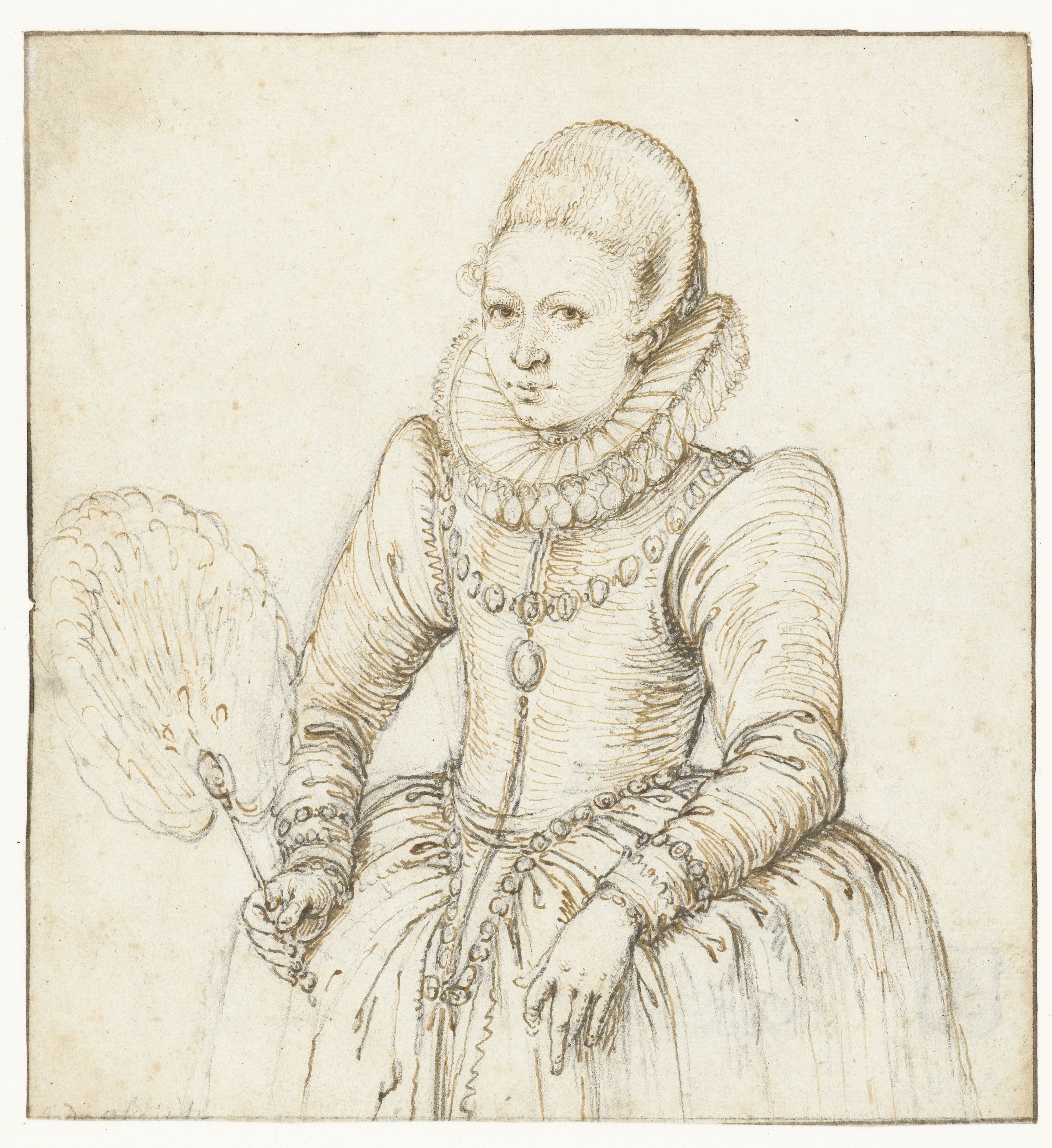 Portret van een voorname vrouw