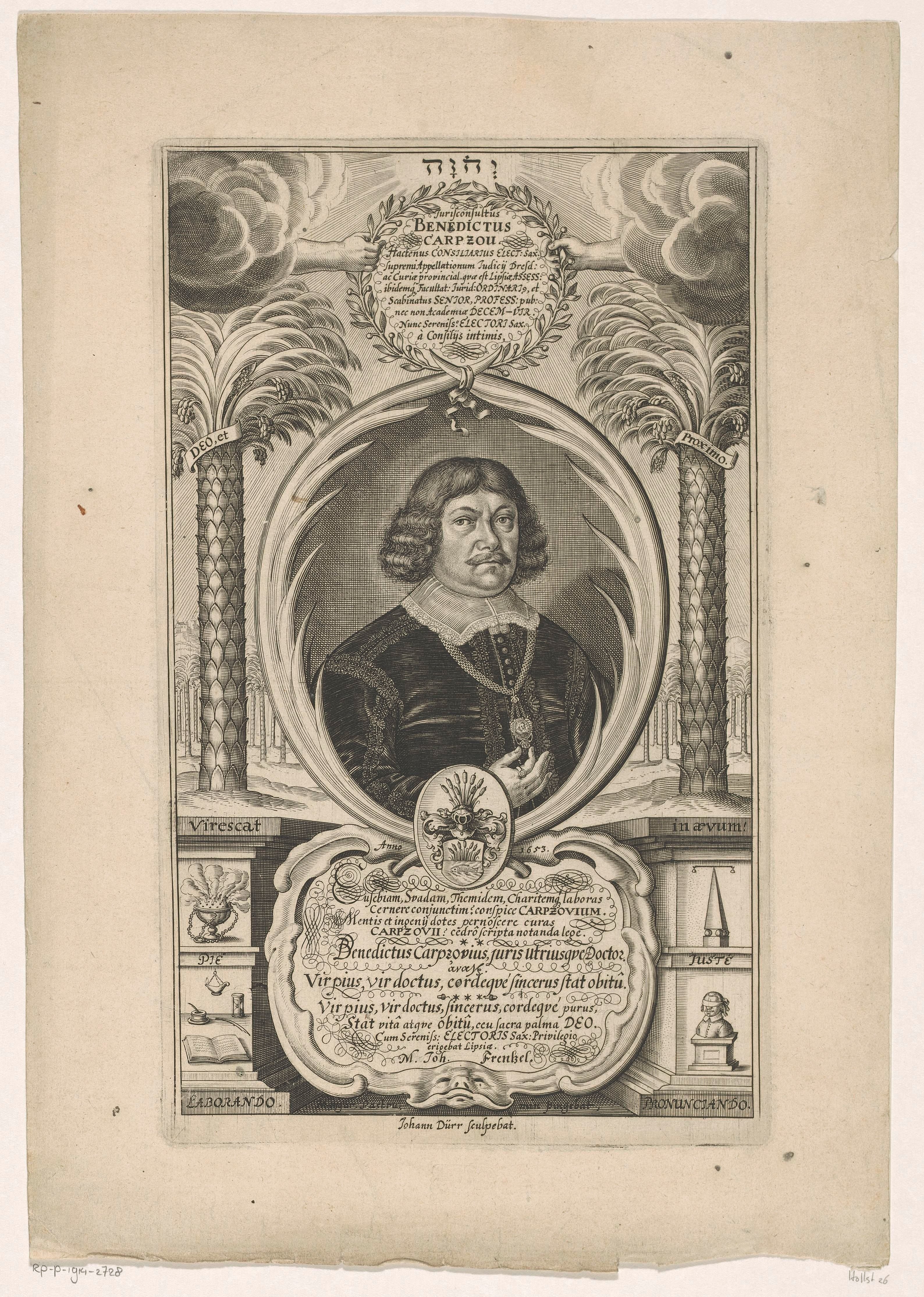Portret van Benedict Carpzov