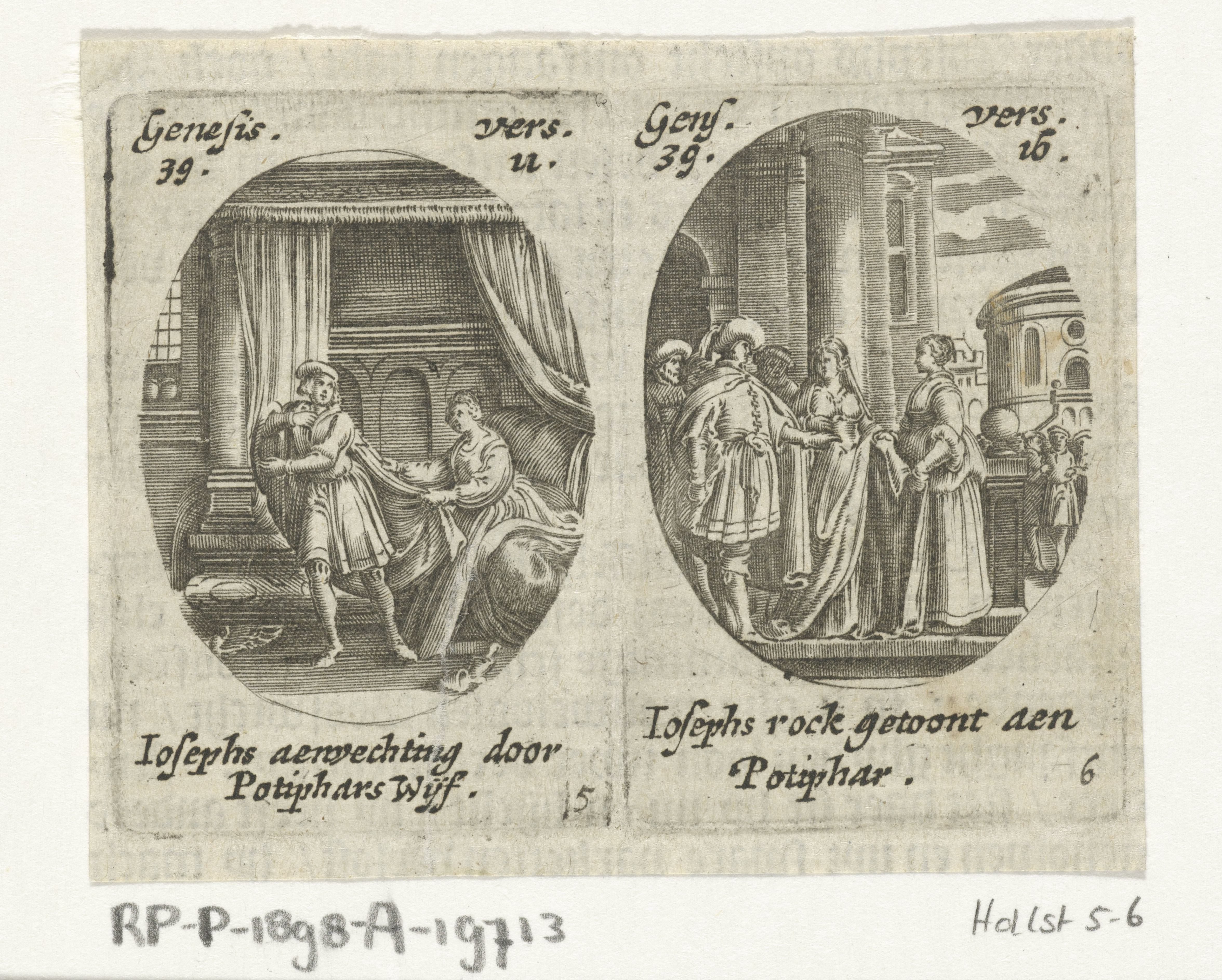 Jozef en de vrouw van Potifar / De vrouw van Potifar beschuldigt Jozef
