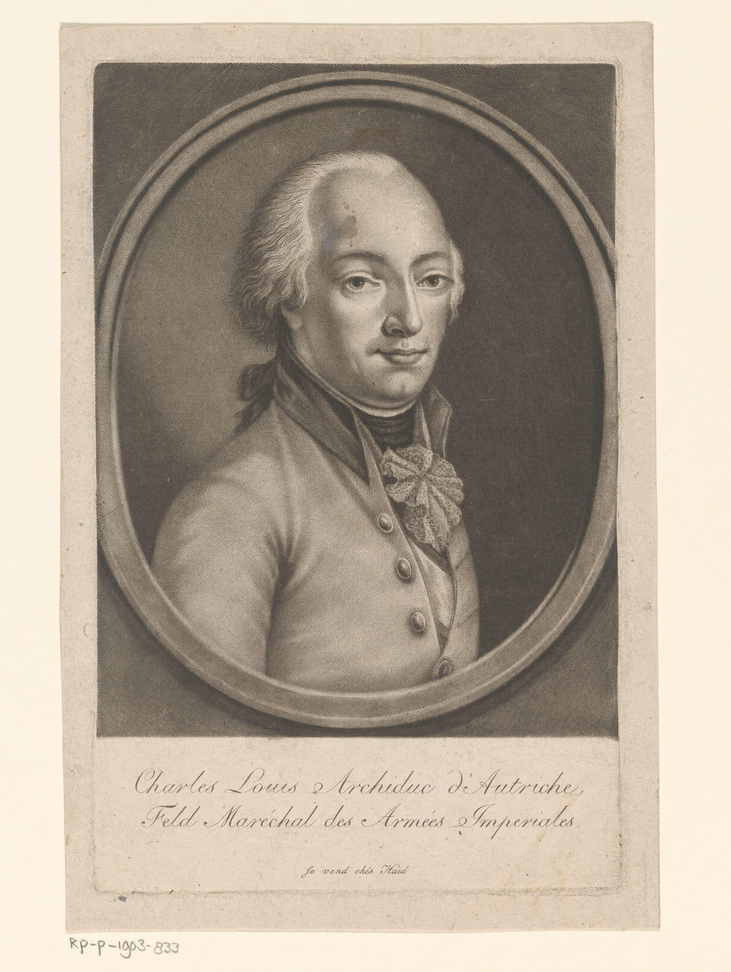 Portret van Karl Ludwig, aartshertog van Oostenrijk