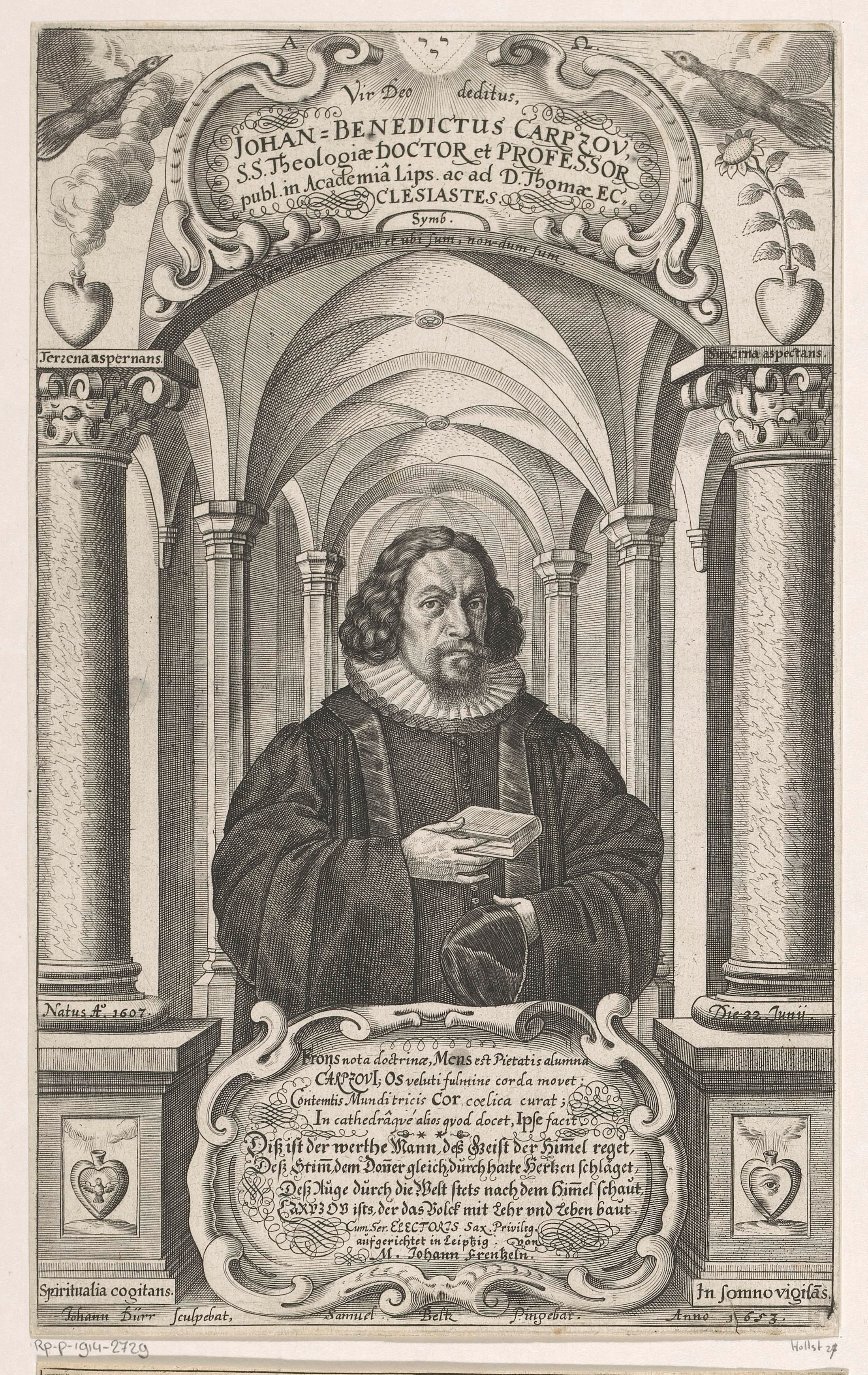 Portret van Johann Benedict Carpzov