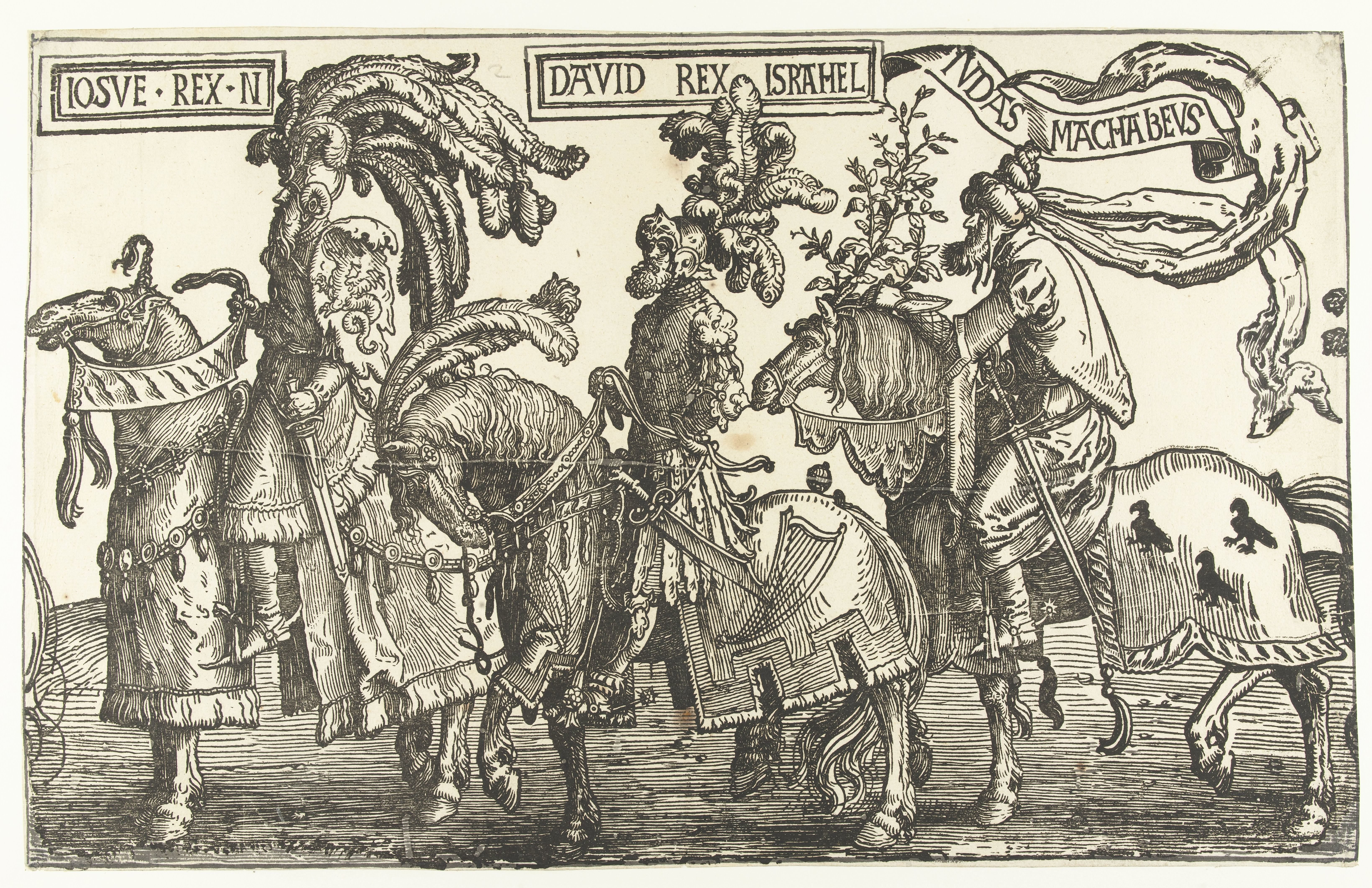 De helden Jozua, David en Judas de Makkabeeër