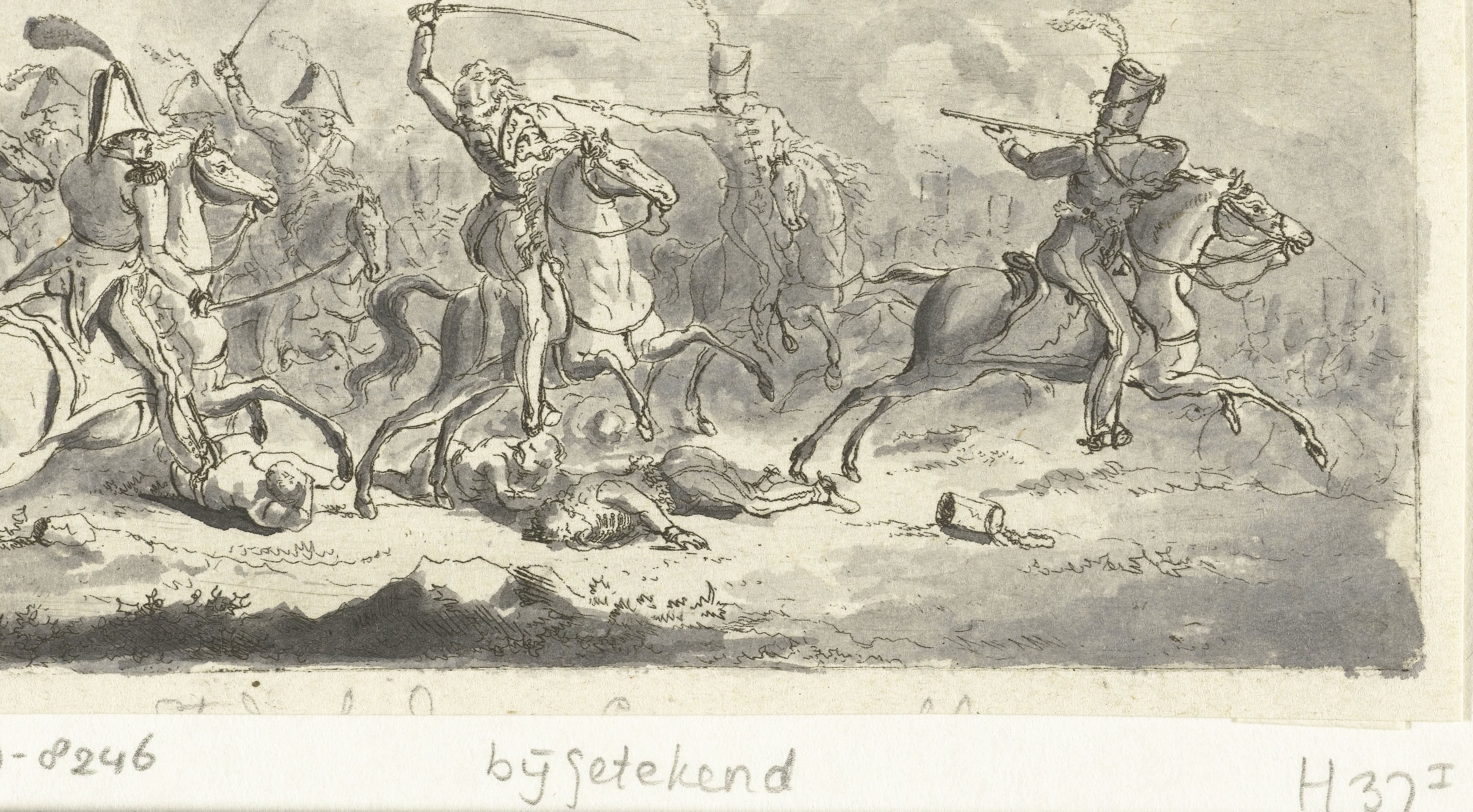 Cavalerie tijdens een veldslag