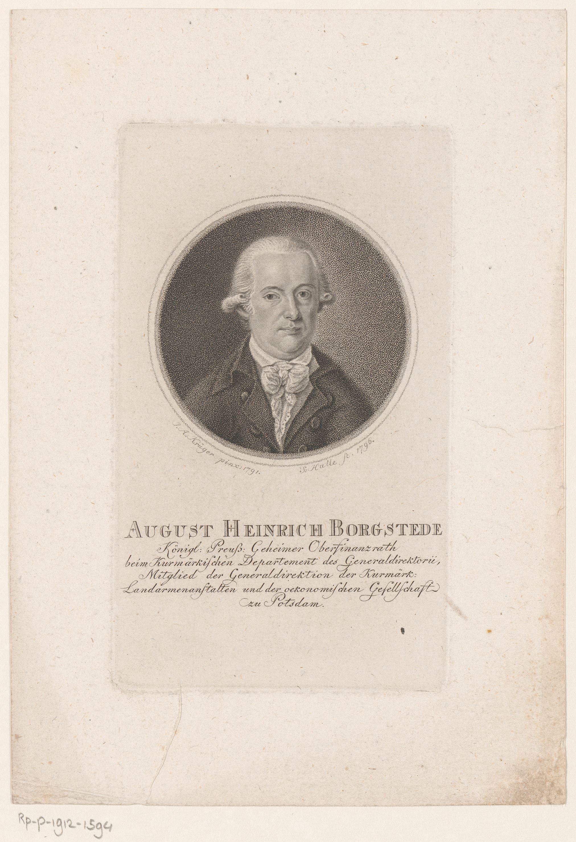 Portret van August Heinrich von Borgstede