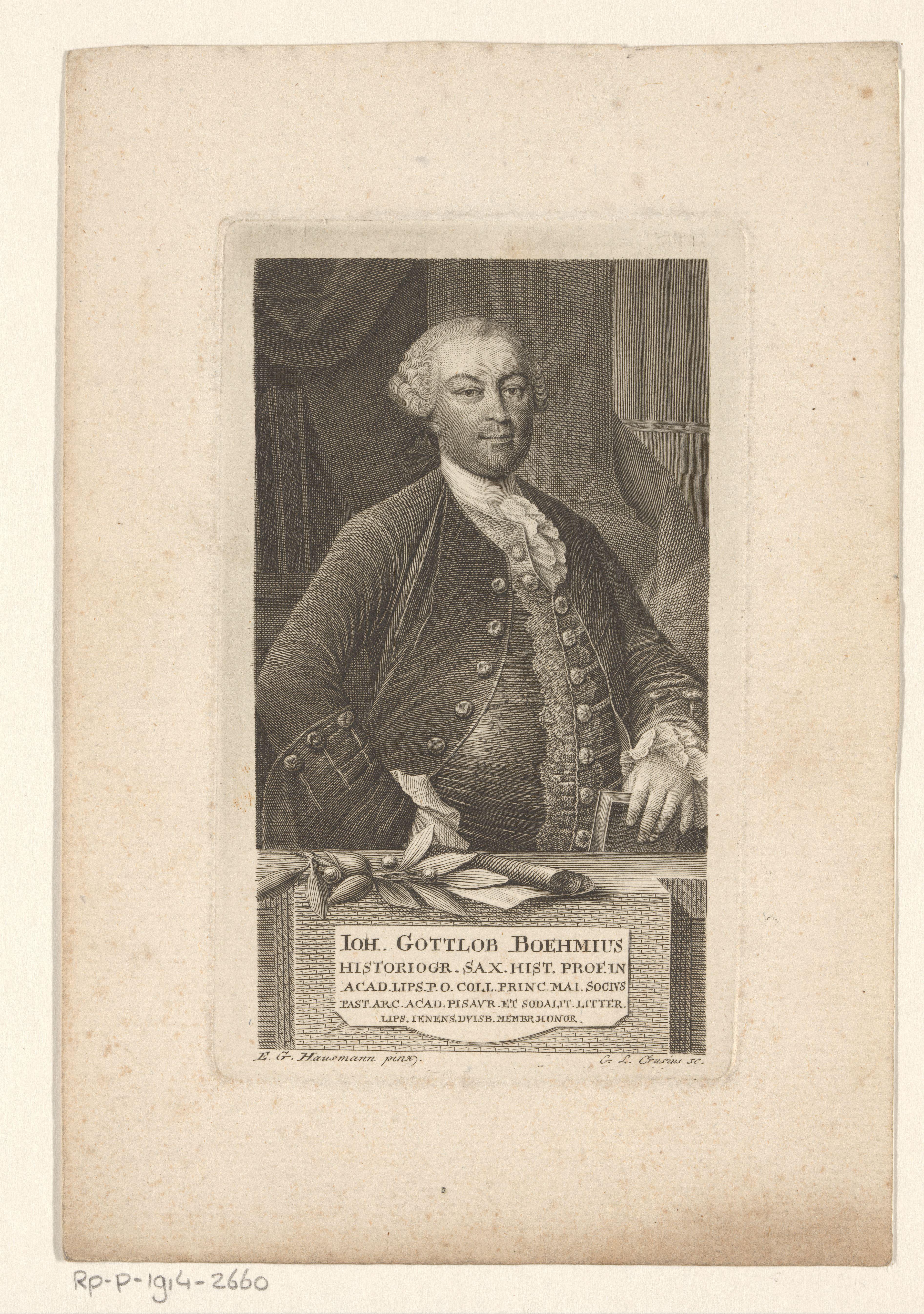 Portret van Johann Gottlob Böhme