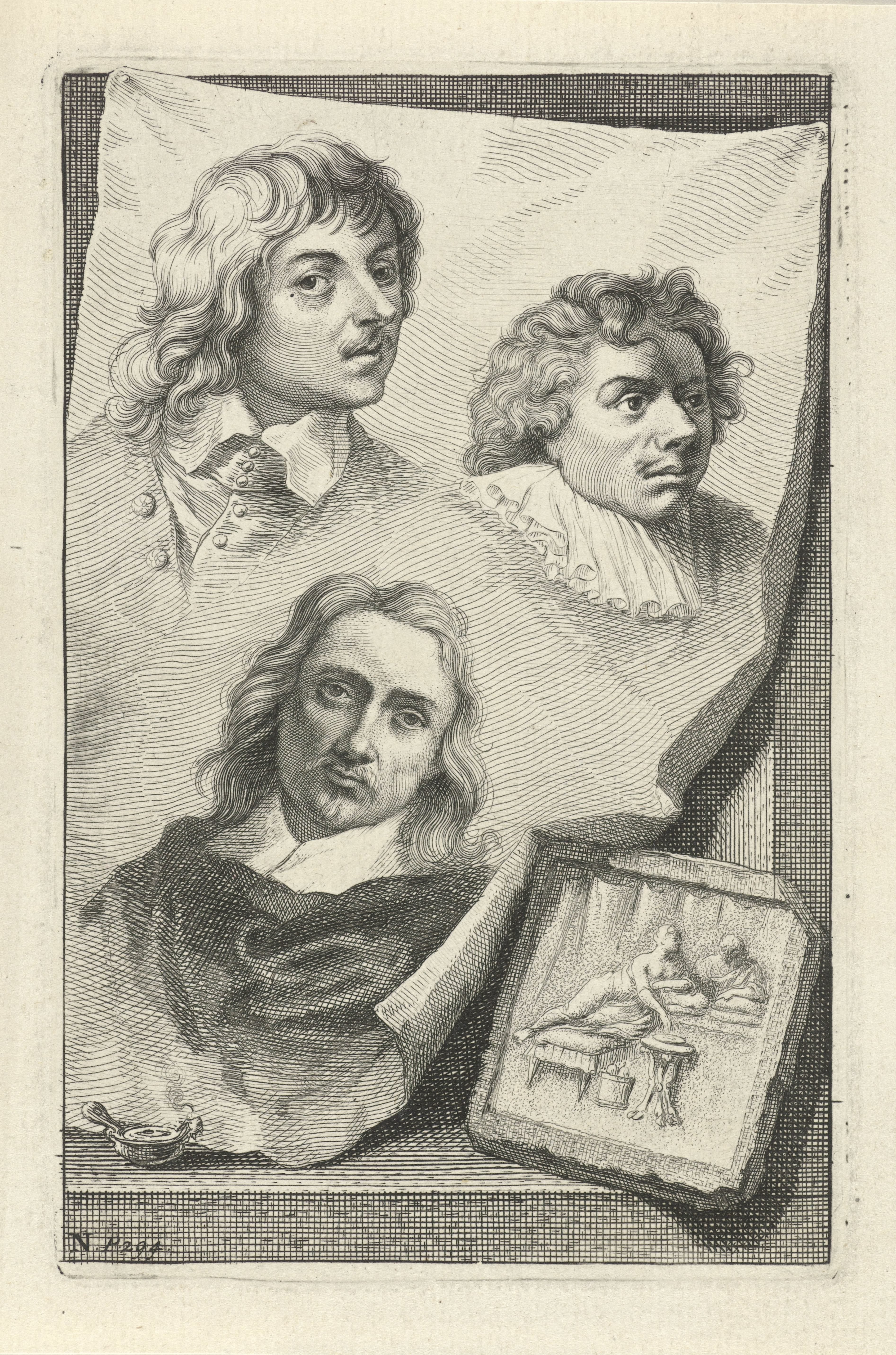 Portretten van Jan Lievens, Anthonie Palamedesz. en Erasmus Quellinus