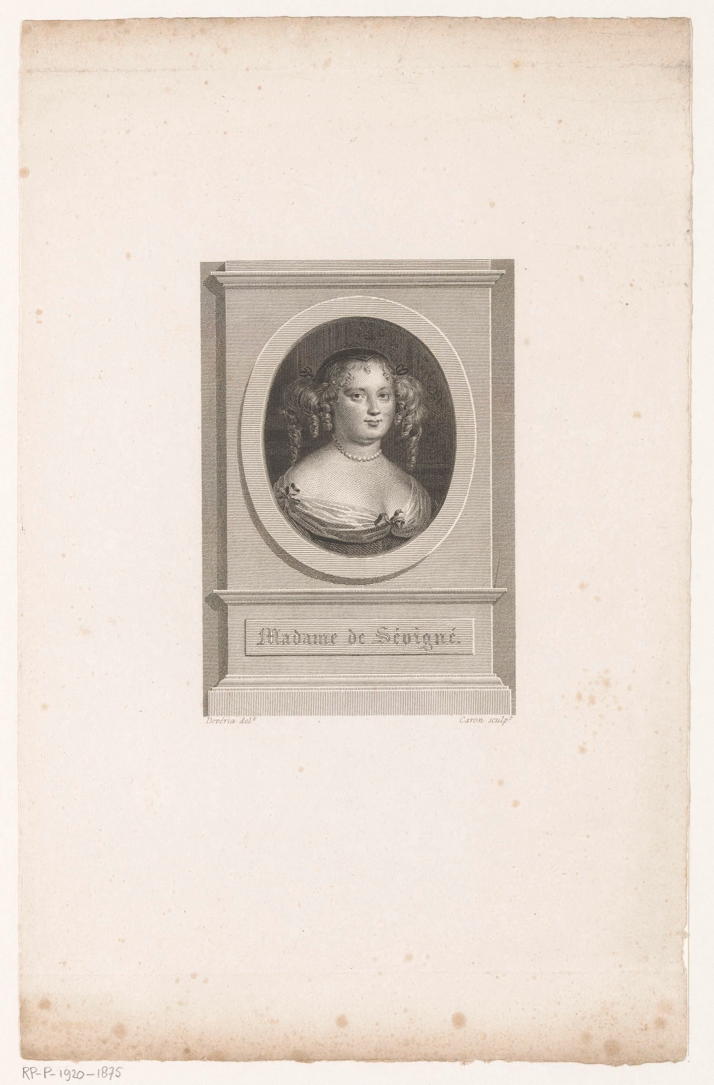 Portret van Marie de Rabutin-Chantal, Marquise de Sévigné