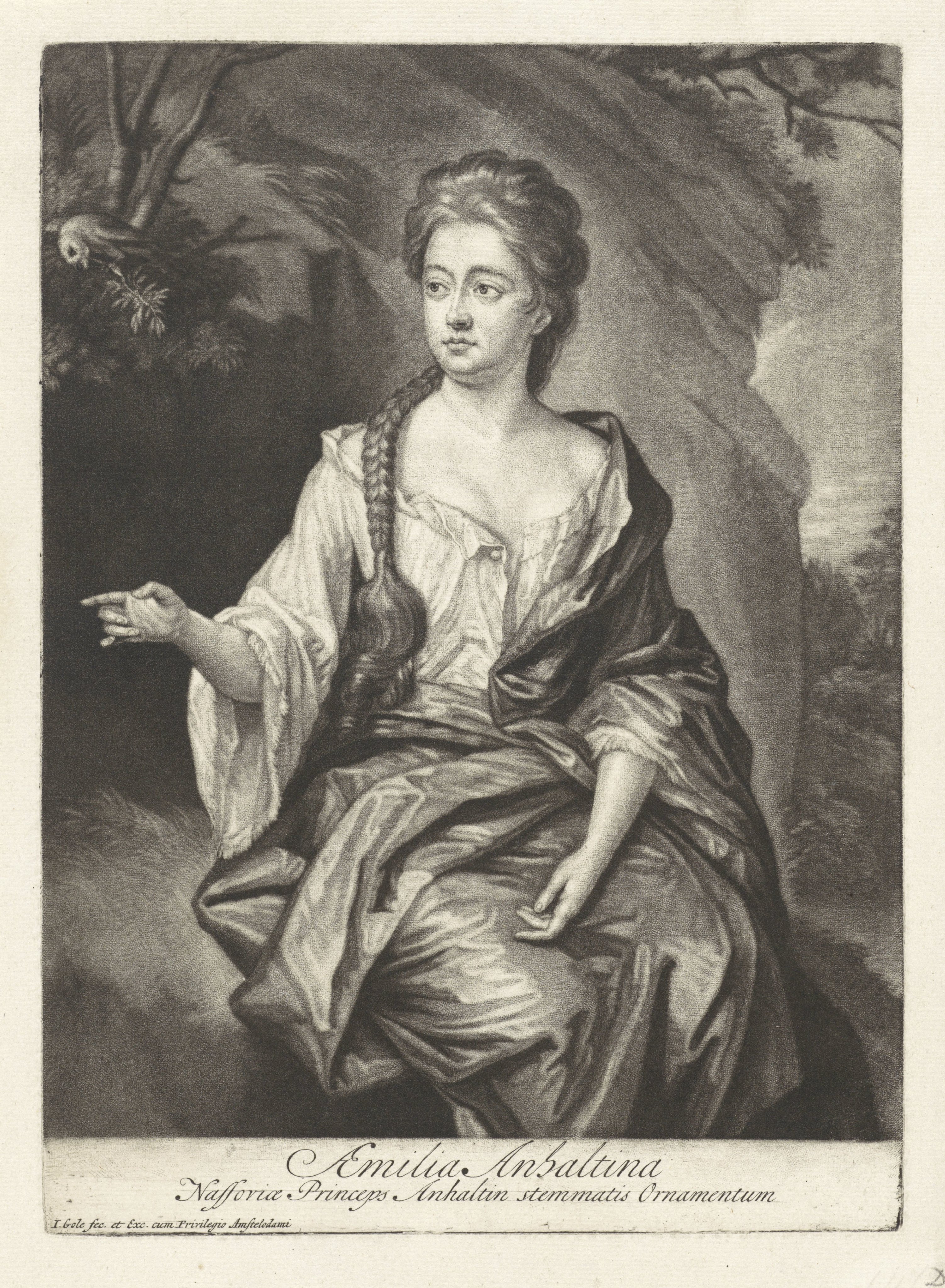 Portret van Henriette Amalia van Anhalt-Dessau