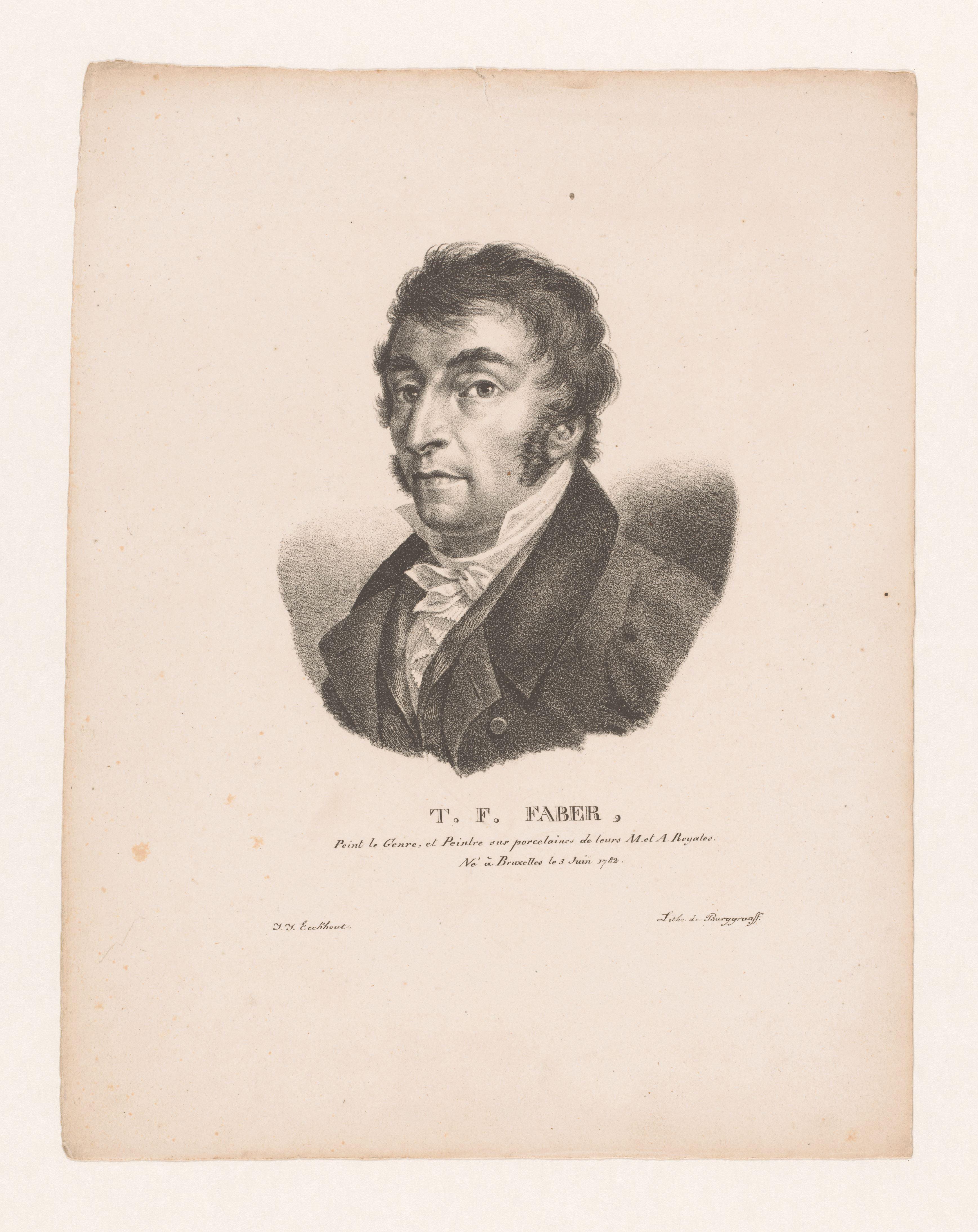 Portret van Frédéric Théodore Faber