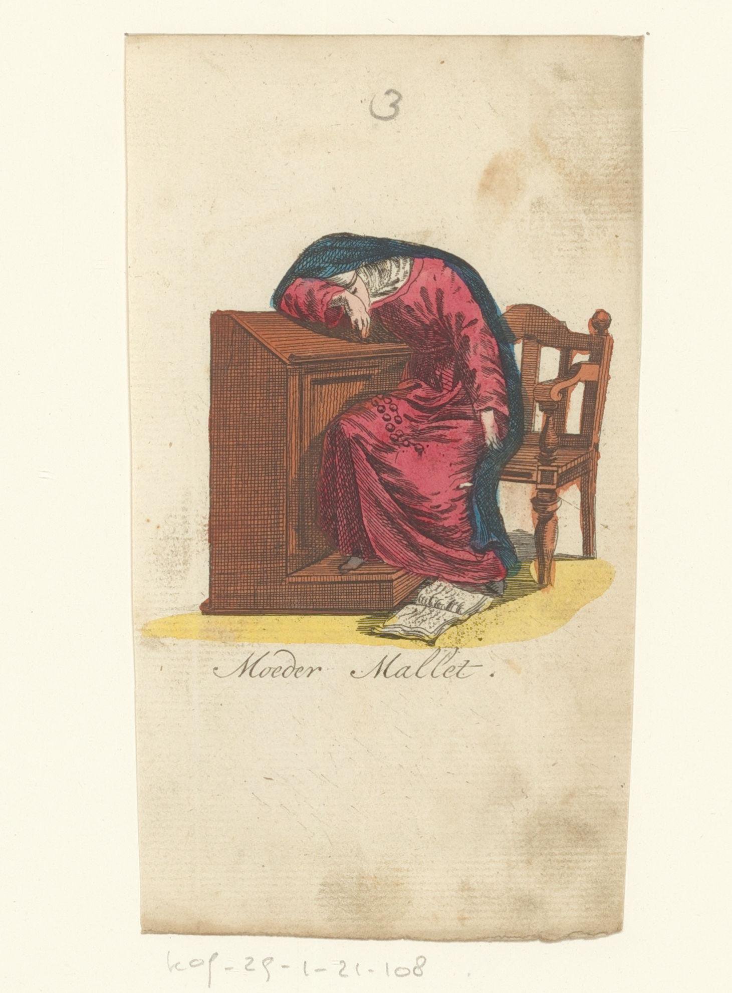 Vrouw slaapt op een bureau