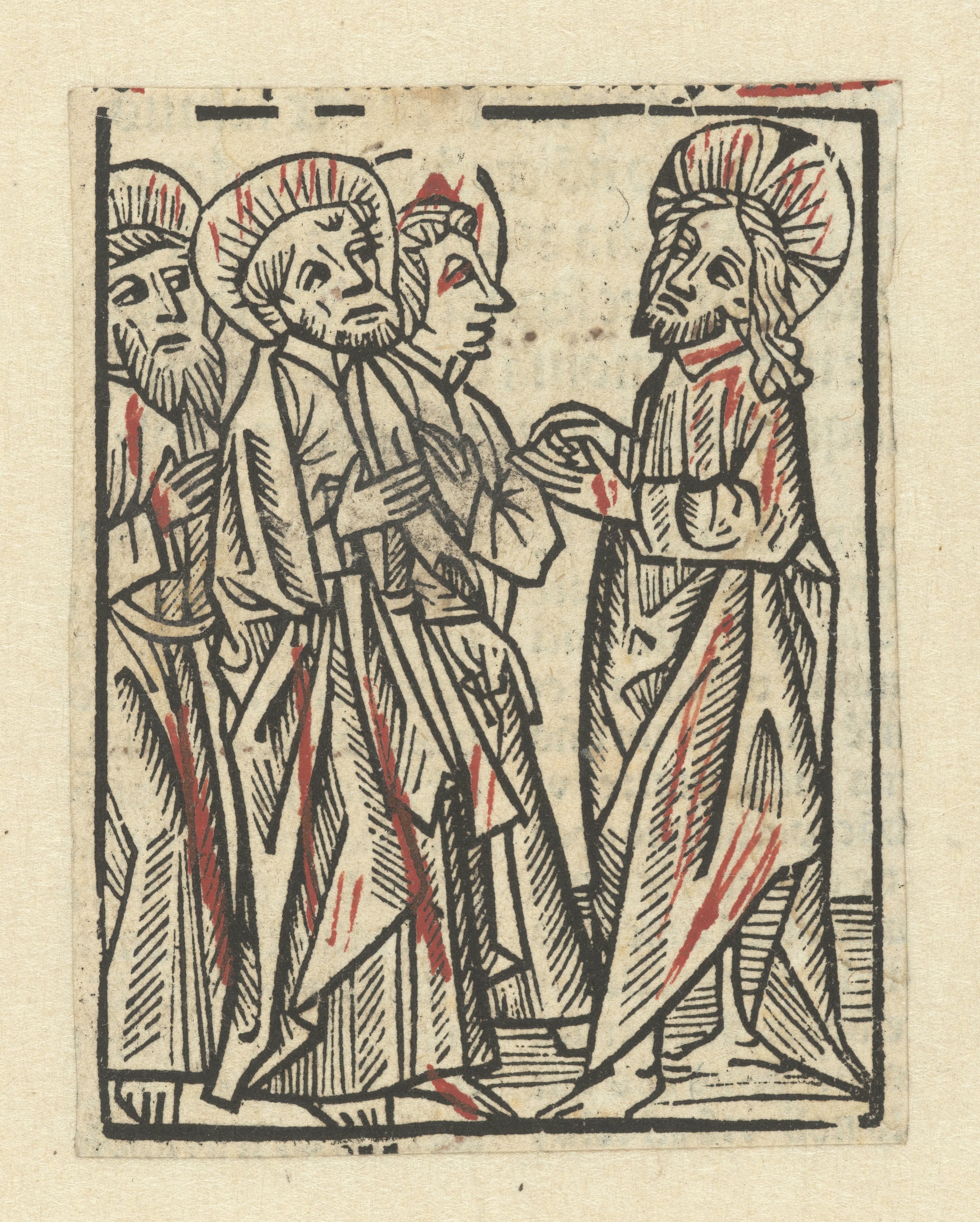 Christus met drie discipelen