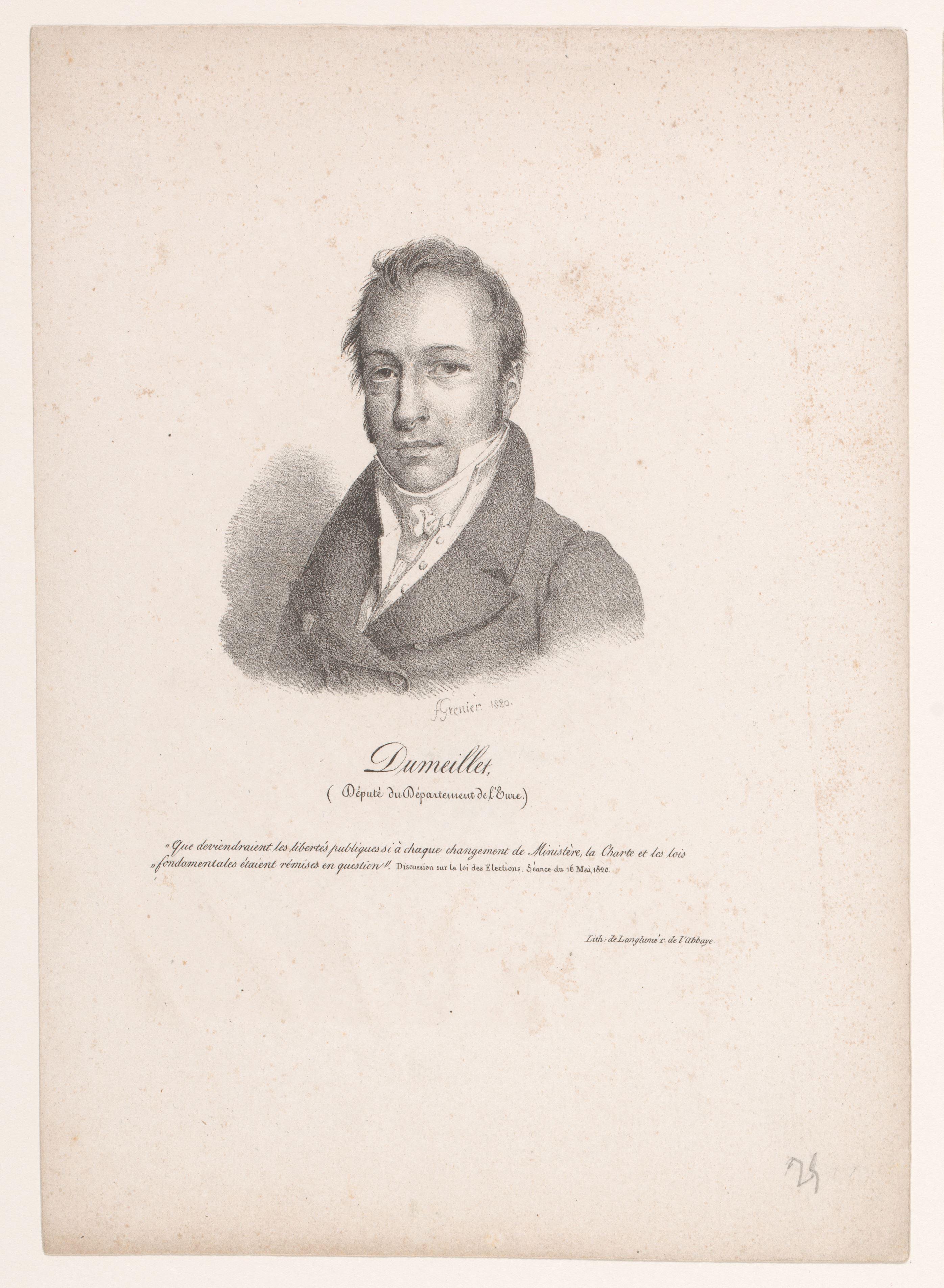 Portret van Alexandre Dumeilet
