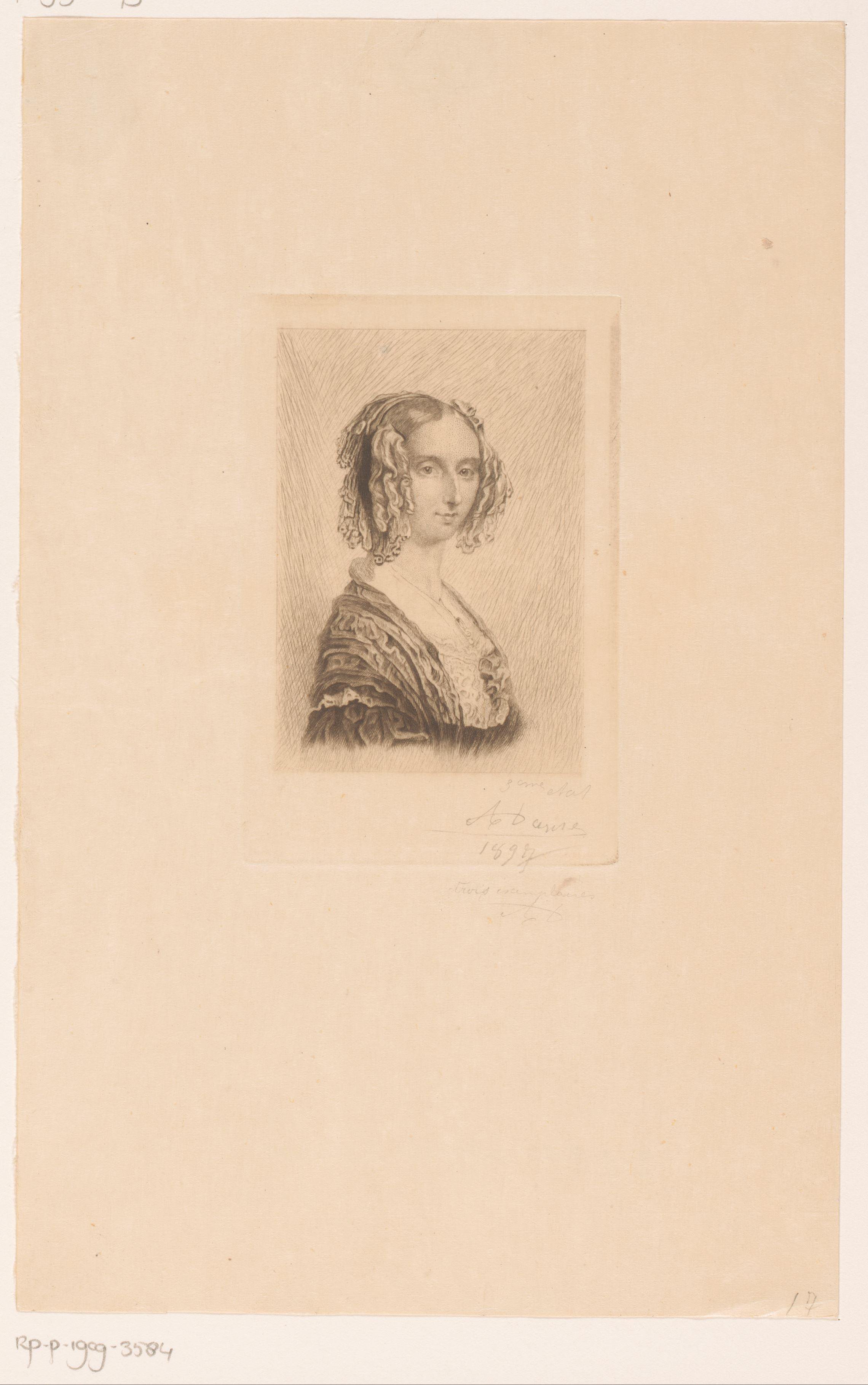 Portret van Louise Marie van Orléans, eerste koningin der Belgen