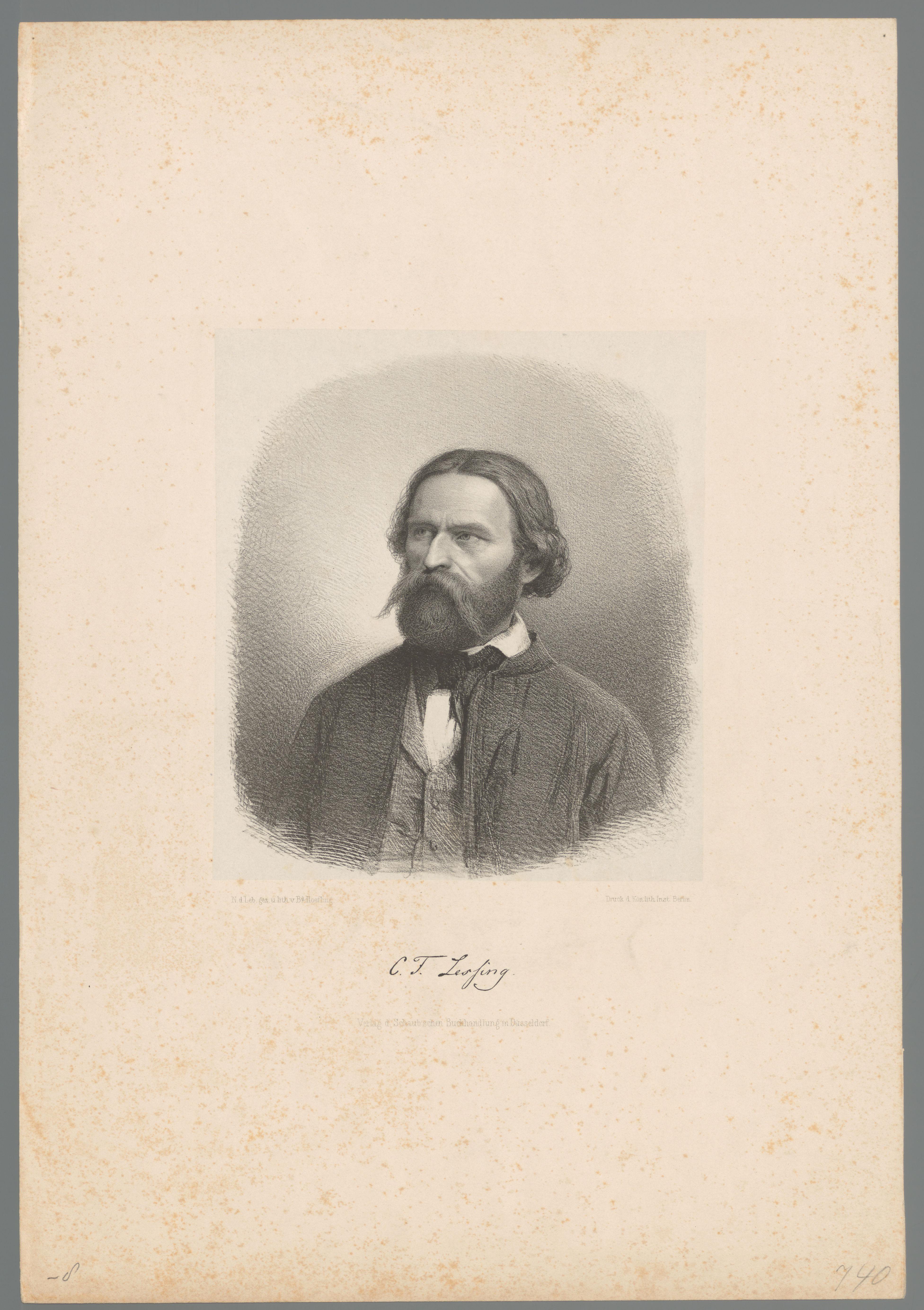 Portret van Carl Friedrich Lessing