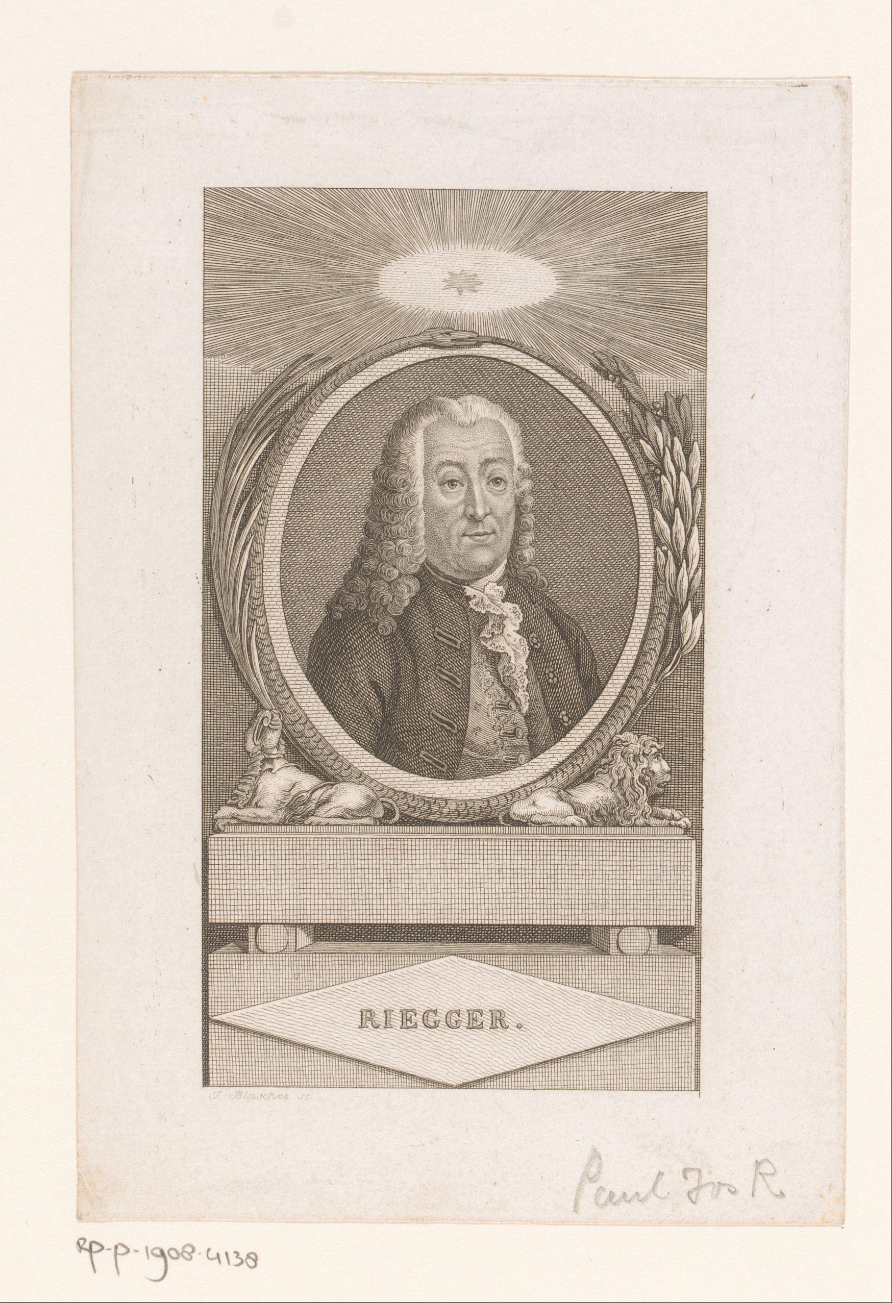 Portret van Paul Joseph Riegger