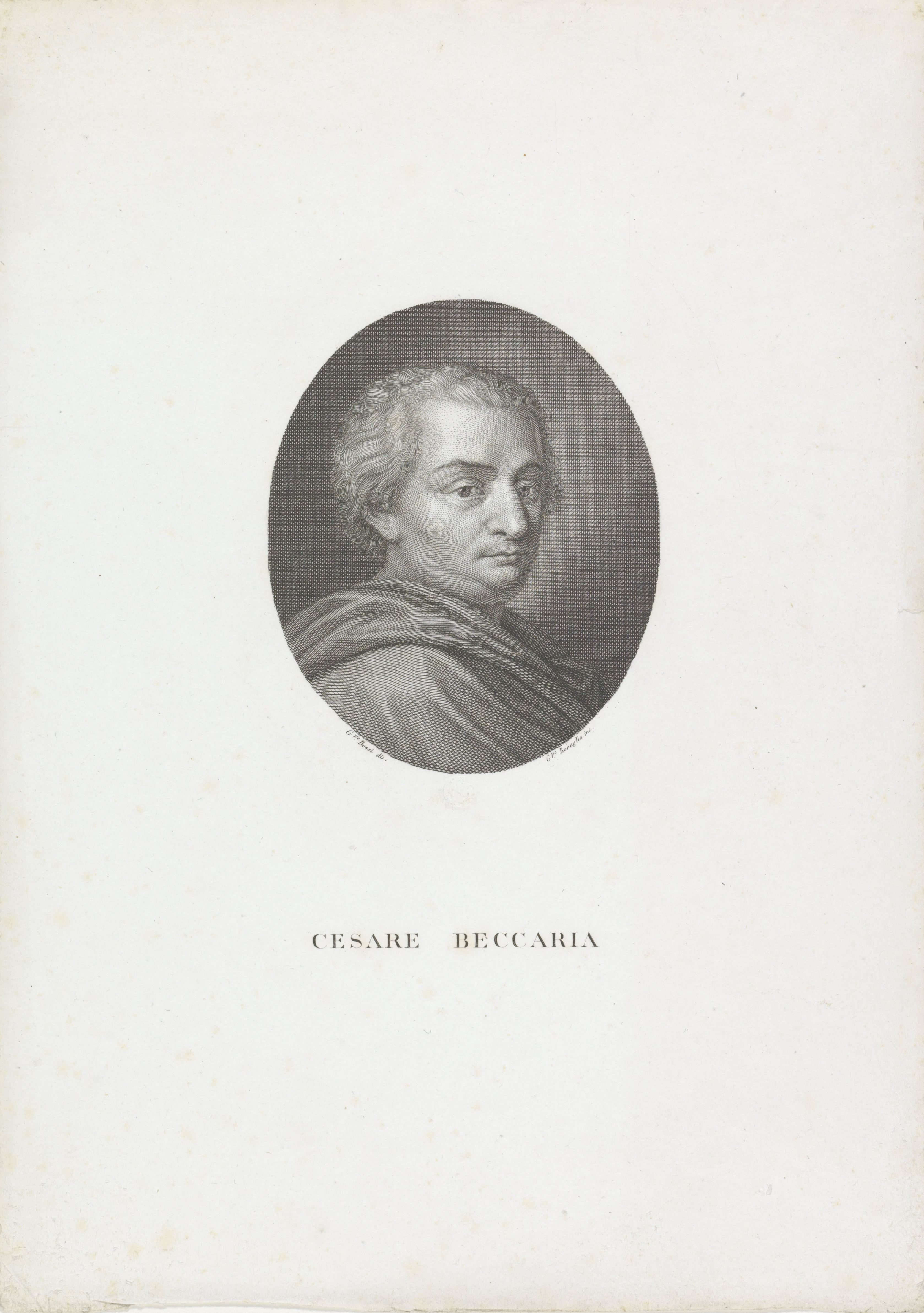 Portret van filosoof en politicus Cesare Beccaria