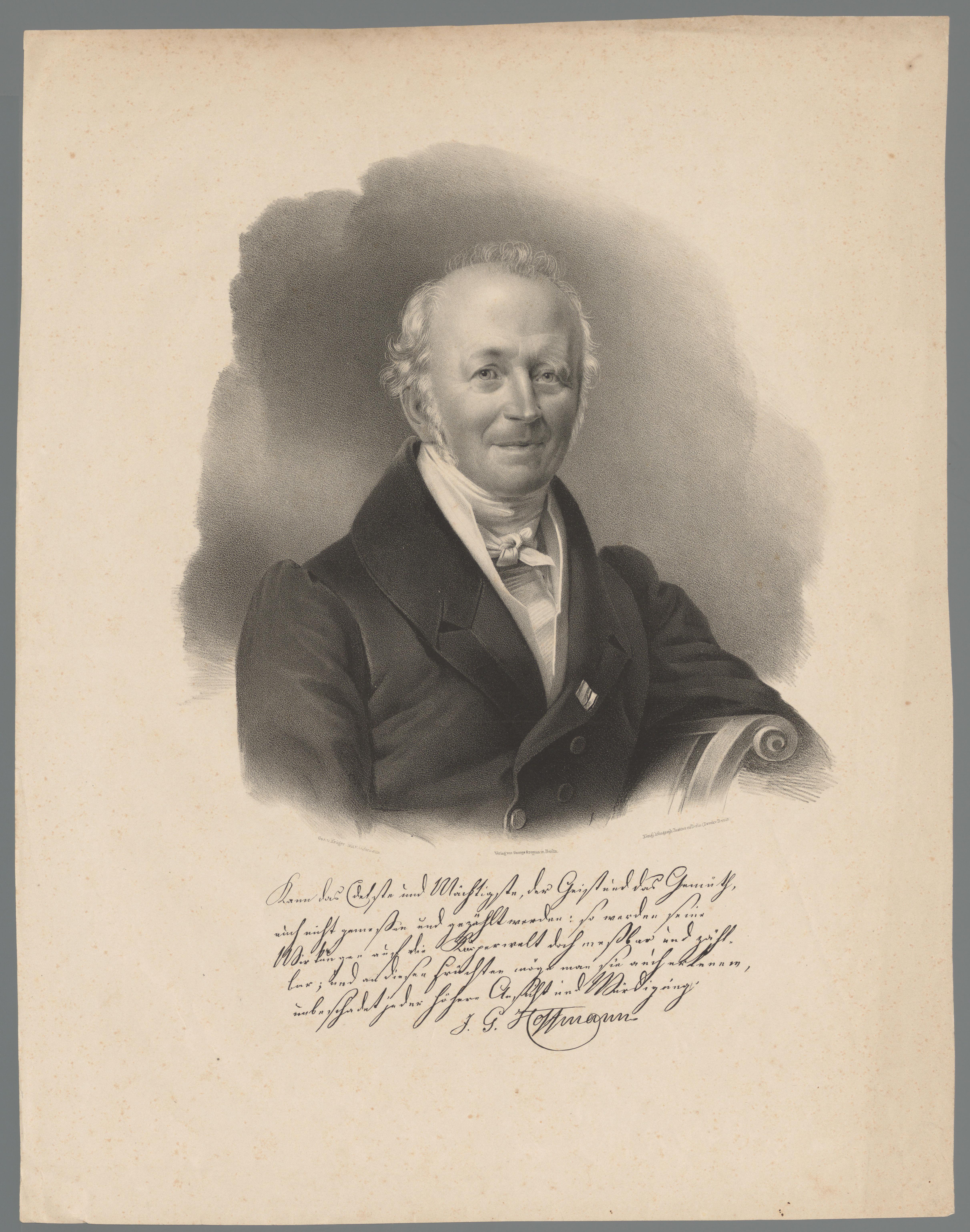 Portret van J.G. Hoffmann