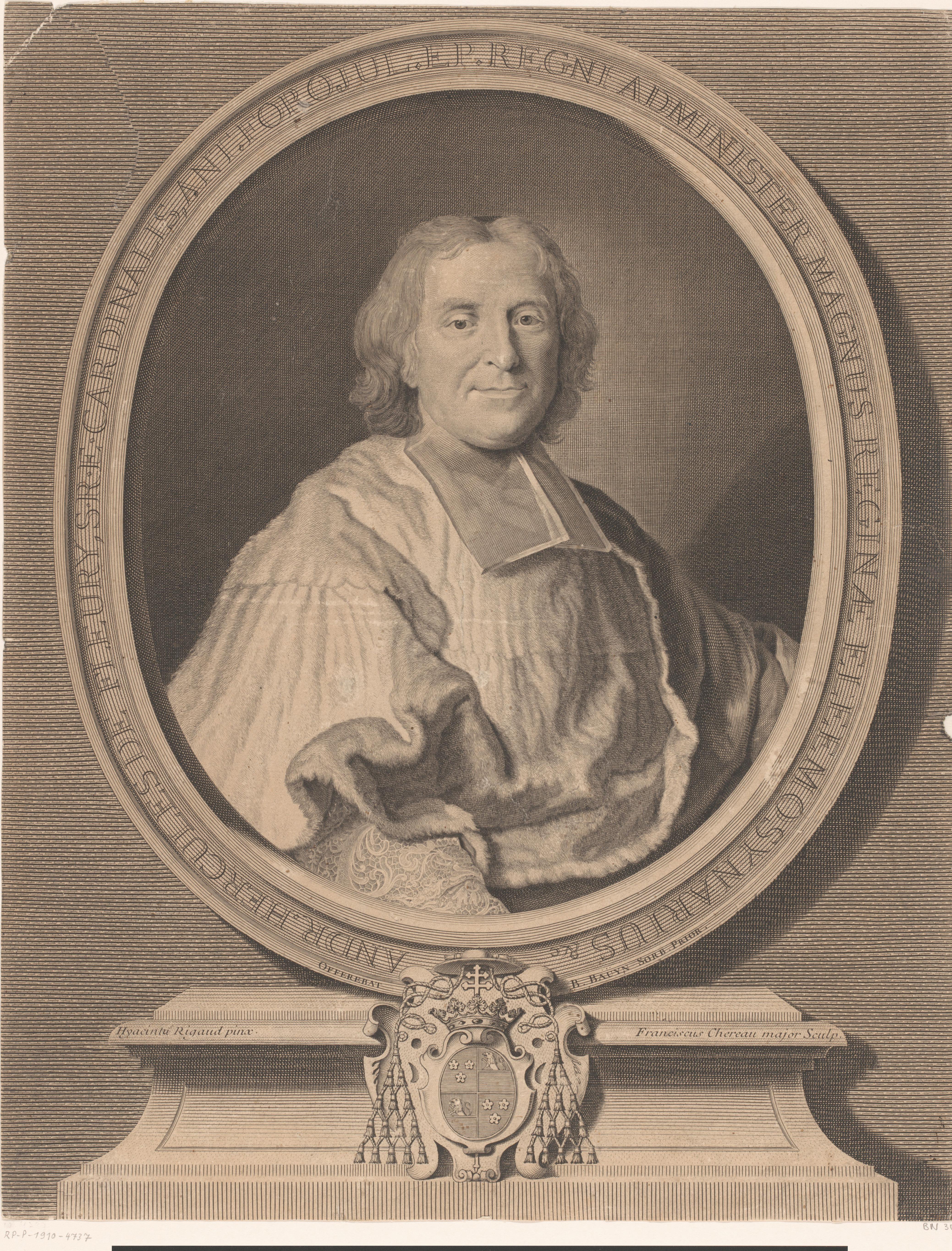 Portret van André-Hercule de Fleury