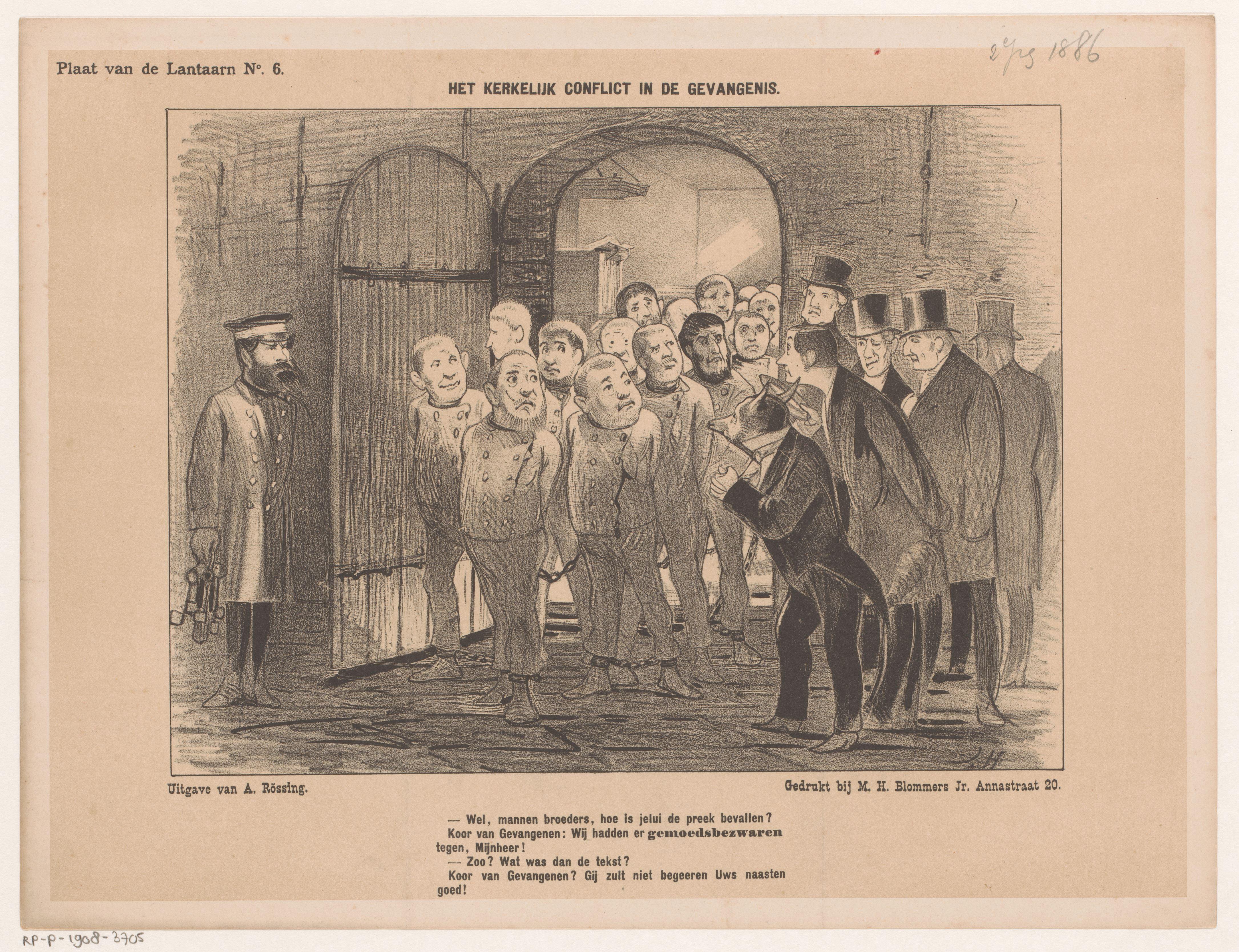 Spotprent over de Doleantie van 1886