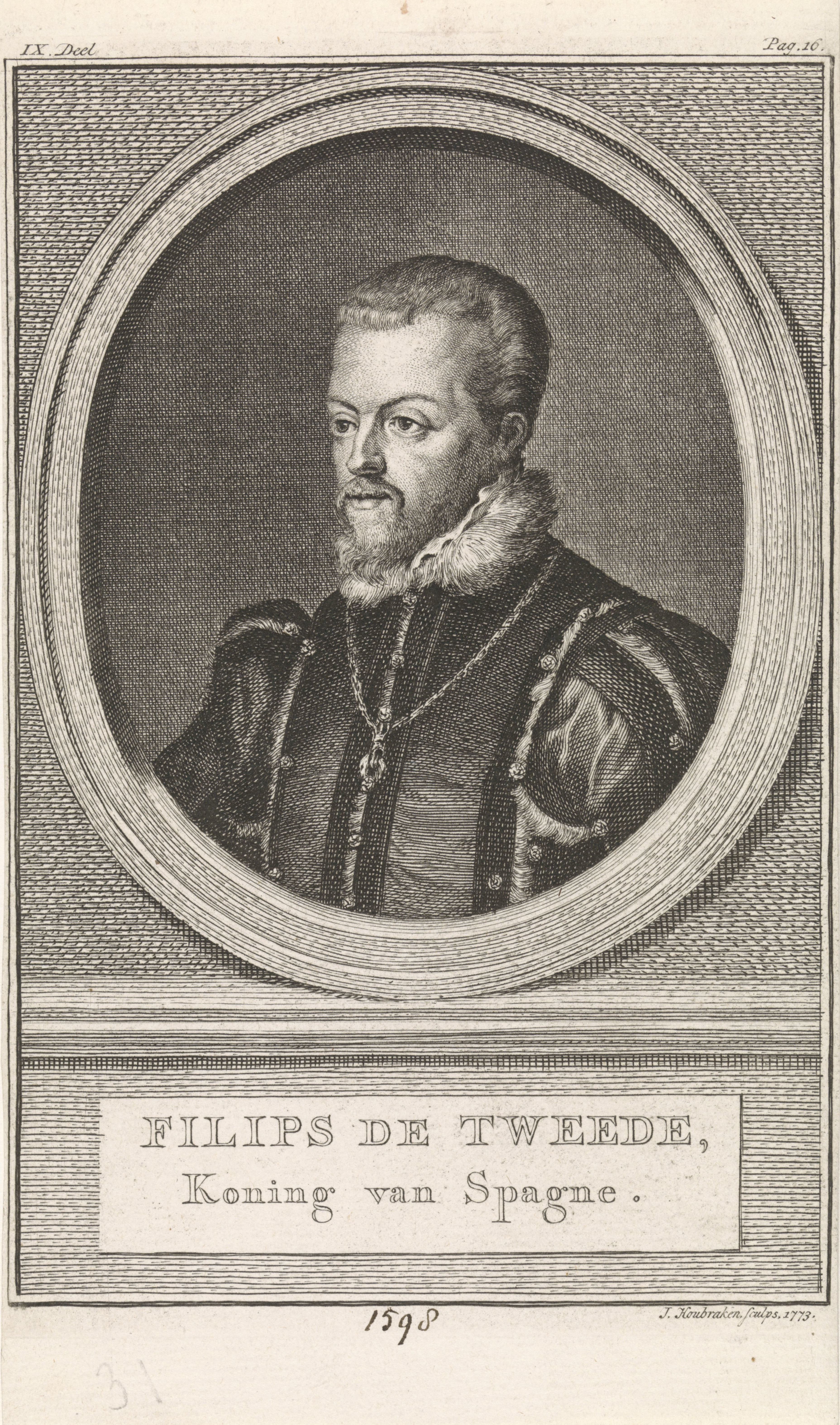 Portret van Filips II, koning van Spanje