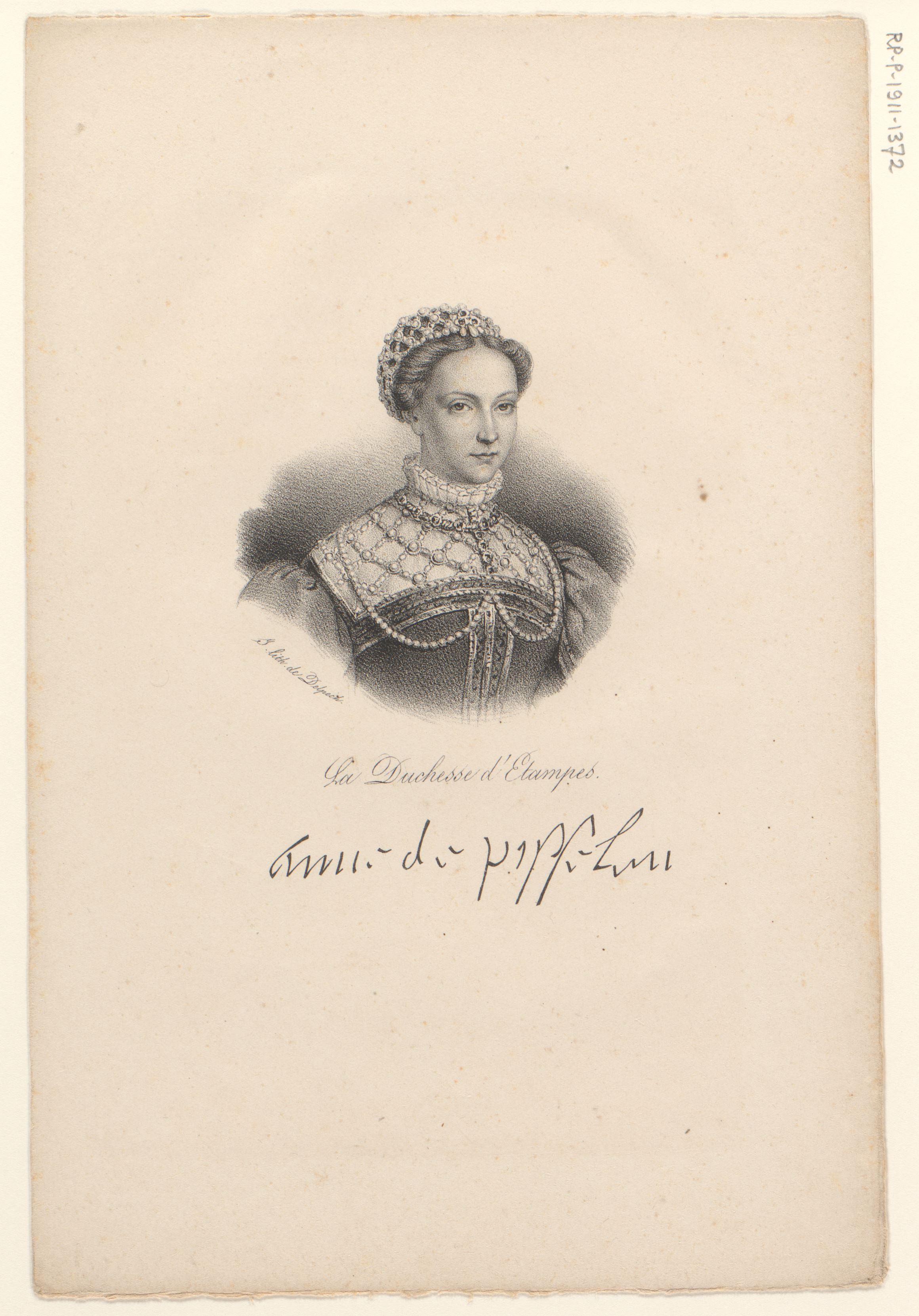 Portret van Anne de Pisseleu d'Heilly