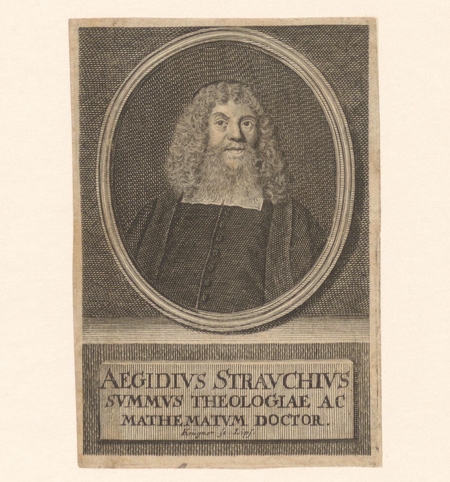 Portret van Aegidius Strauch