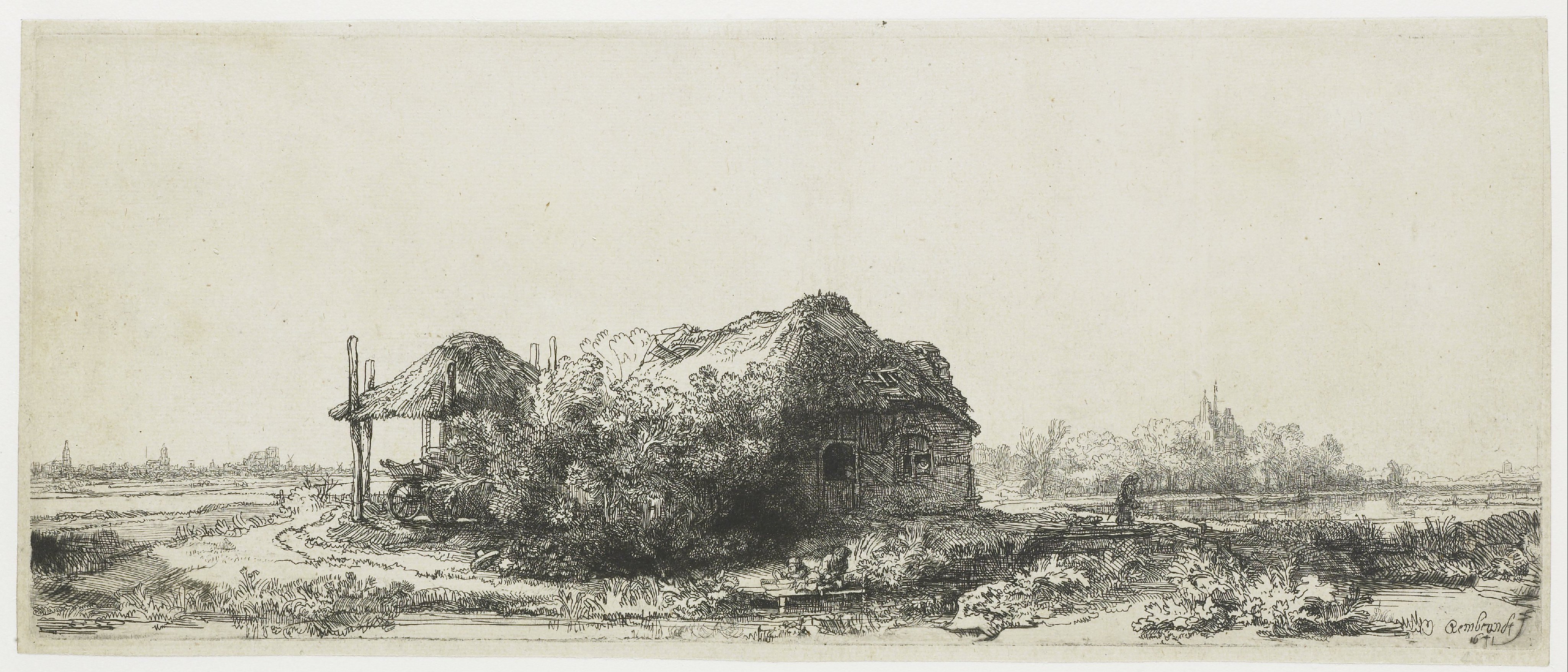 Landscape with a Cottage and a Hay Barn