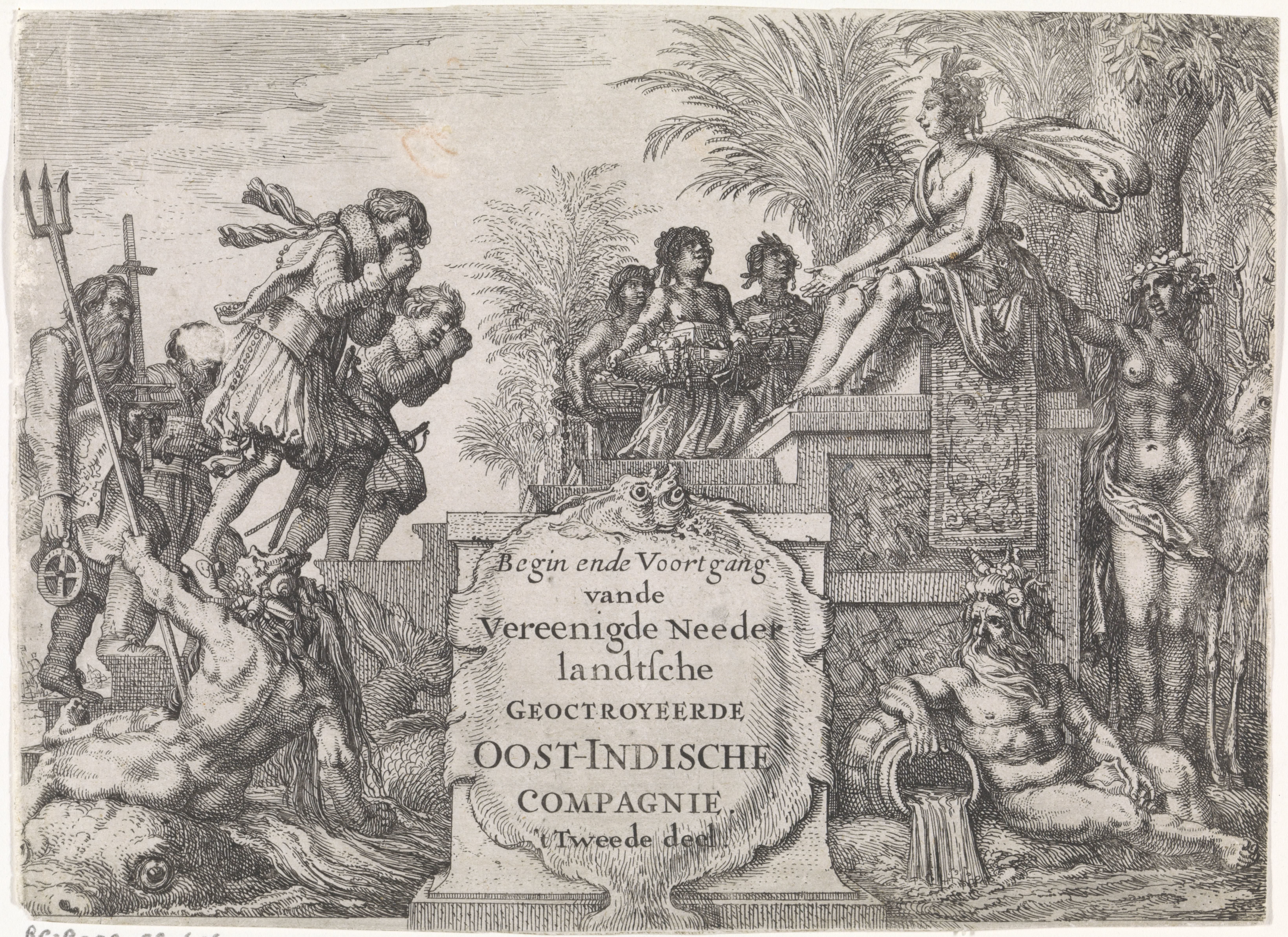 Titelpagina voor "Begin ende voortgang vande Vereenigde Neederlandtsche geoctroyeerde Oost-Indische Compagnie", 1646
