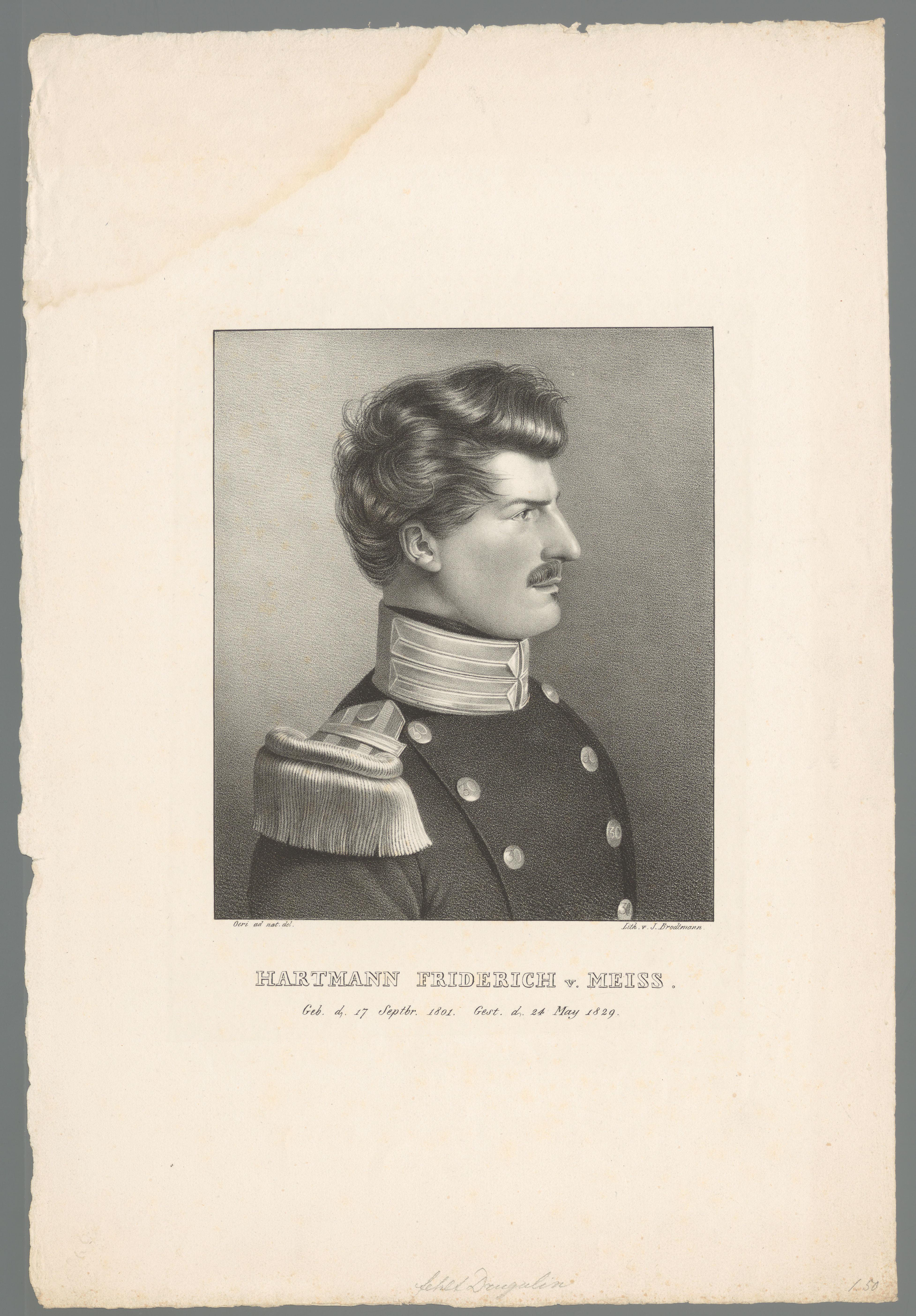 Portret van Hartmann Friderich von Meiss