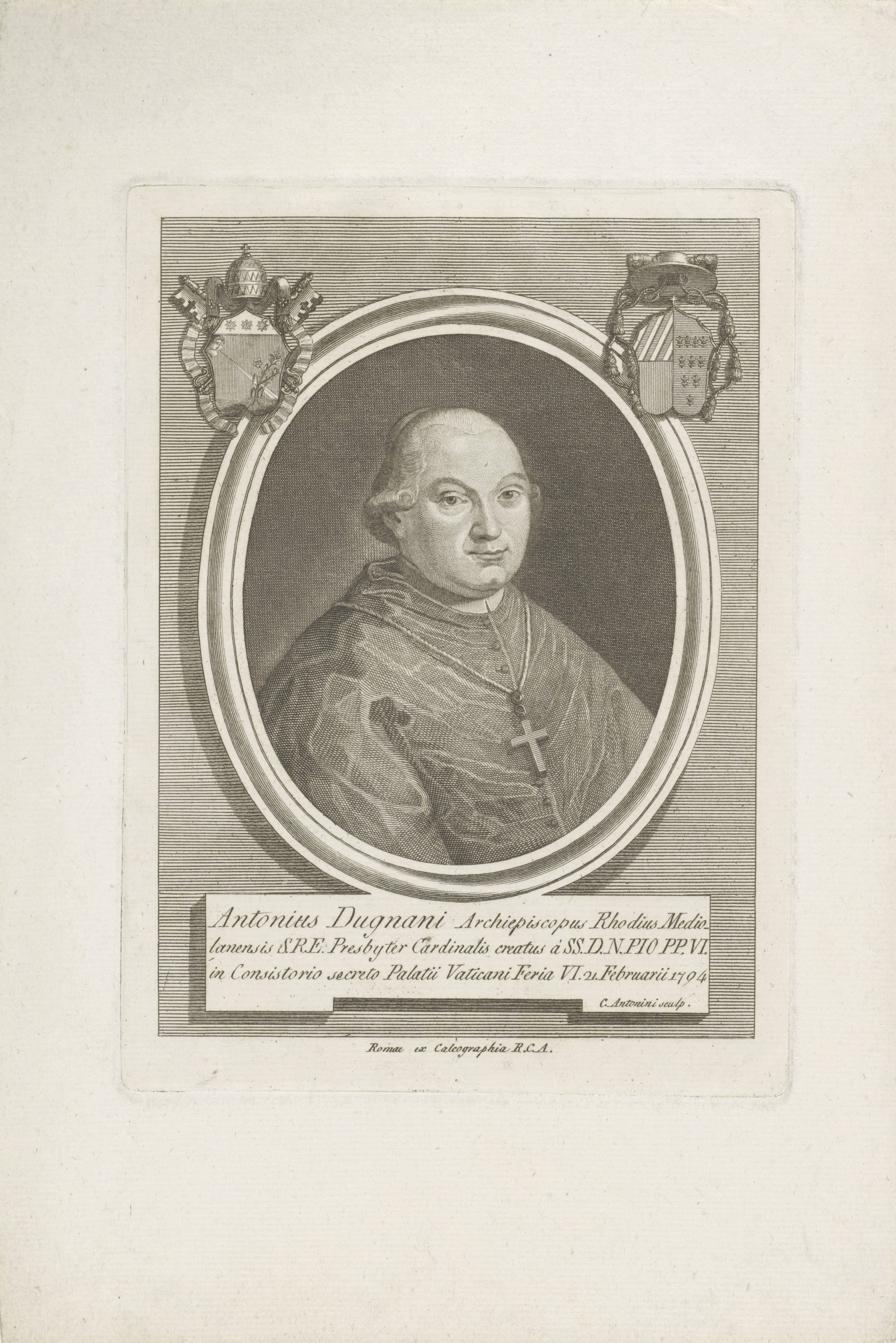 Portret van kardinaal Antonio Dugnani