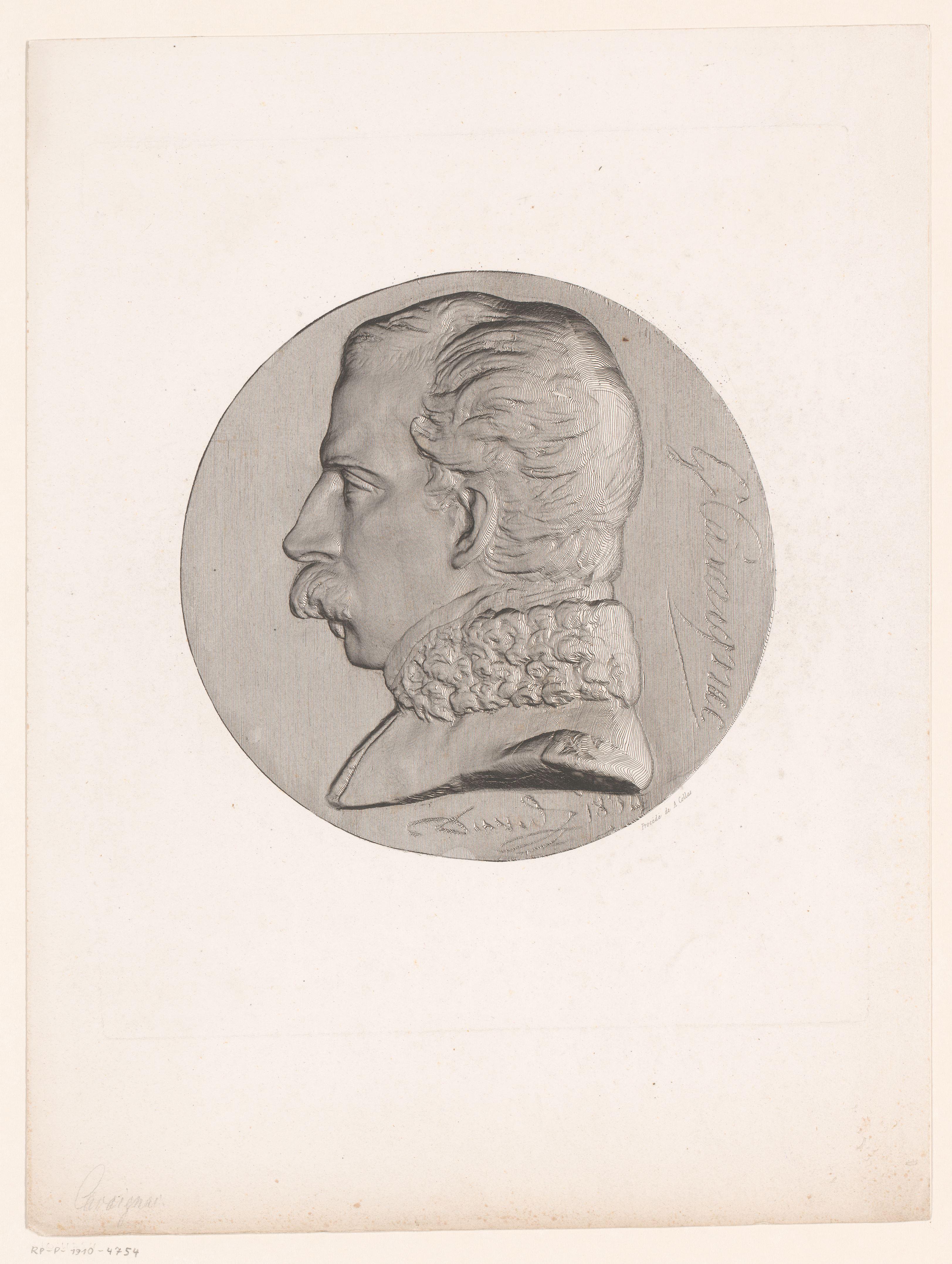 Medaillon met portret van Éléonore-Louis Godefroi Cavaignac