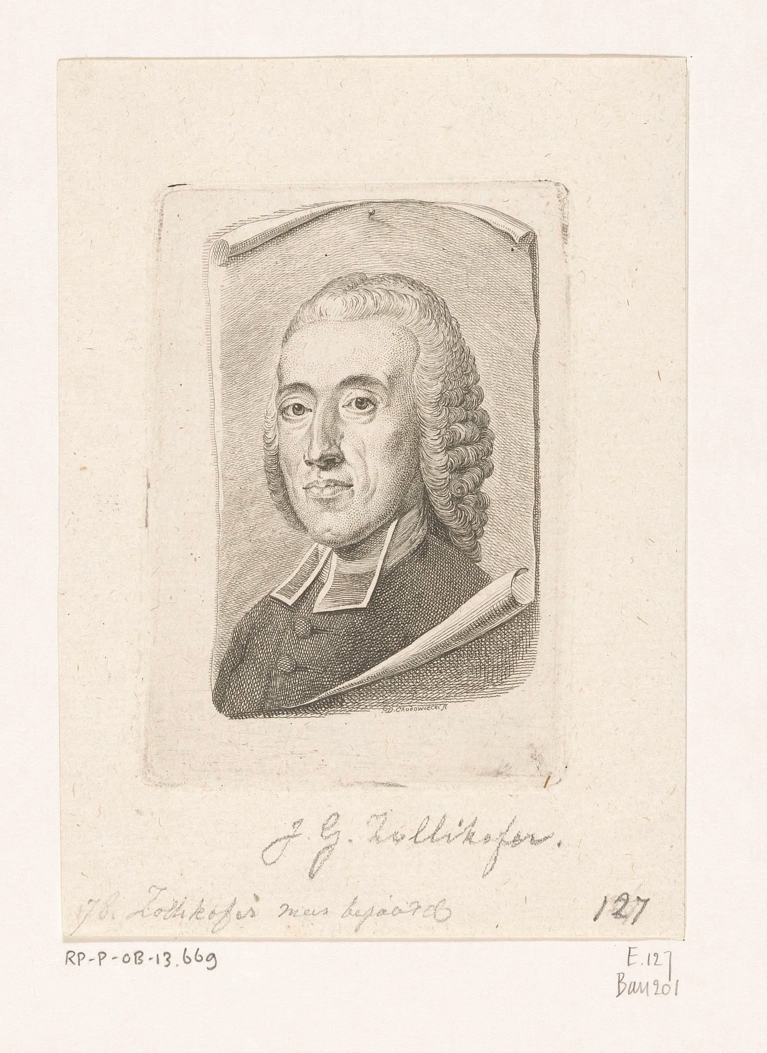 Portret van Georg Joachim Zollikofer