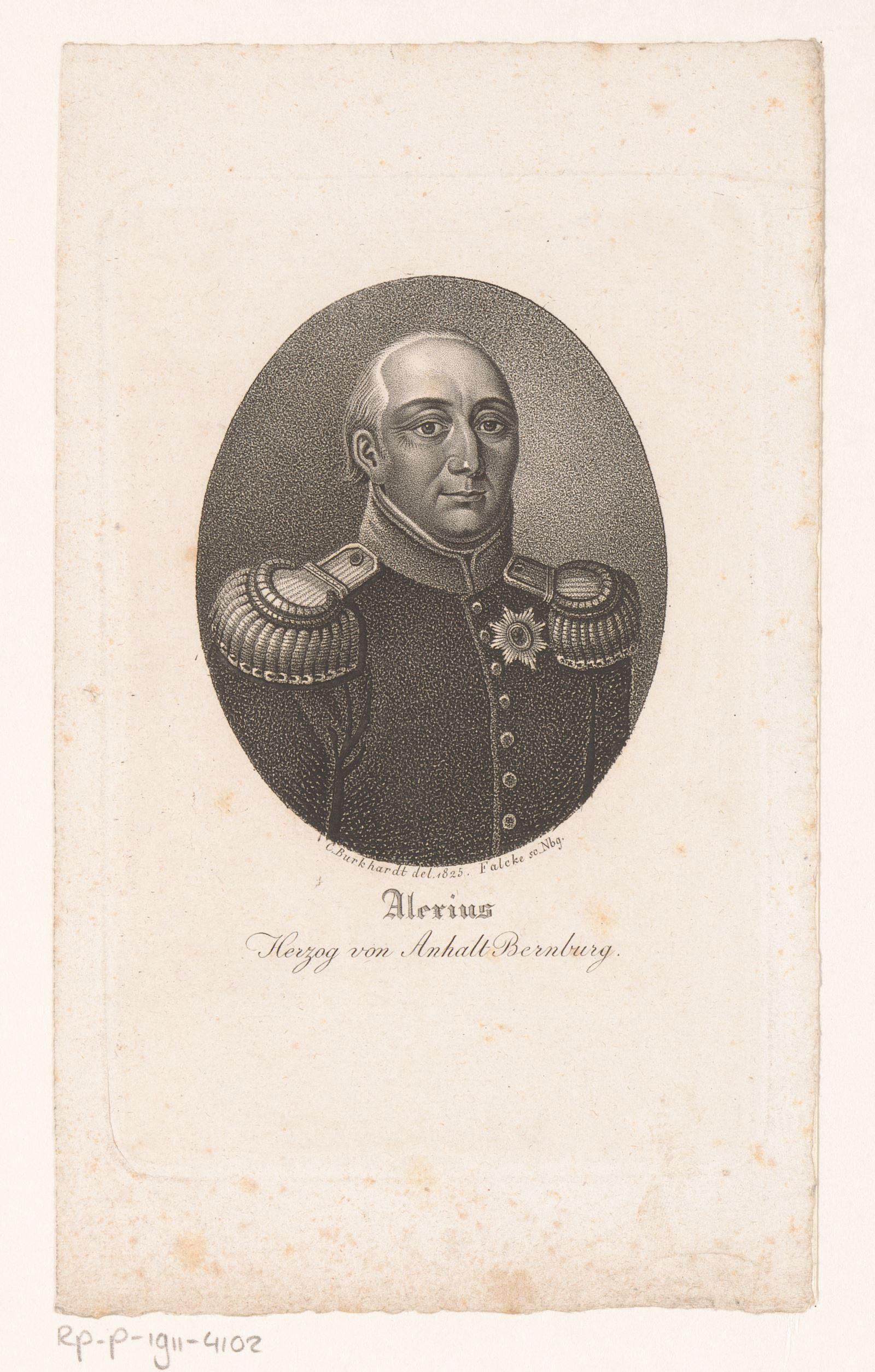 Portret van Alexius von Anhalt-Bernburg