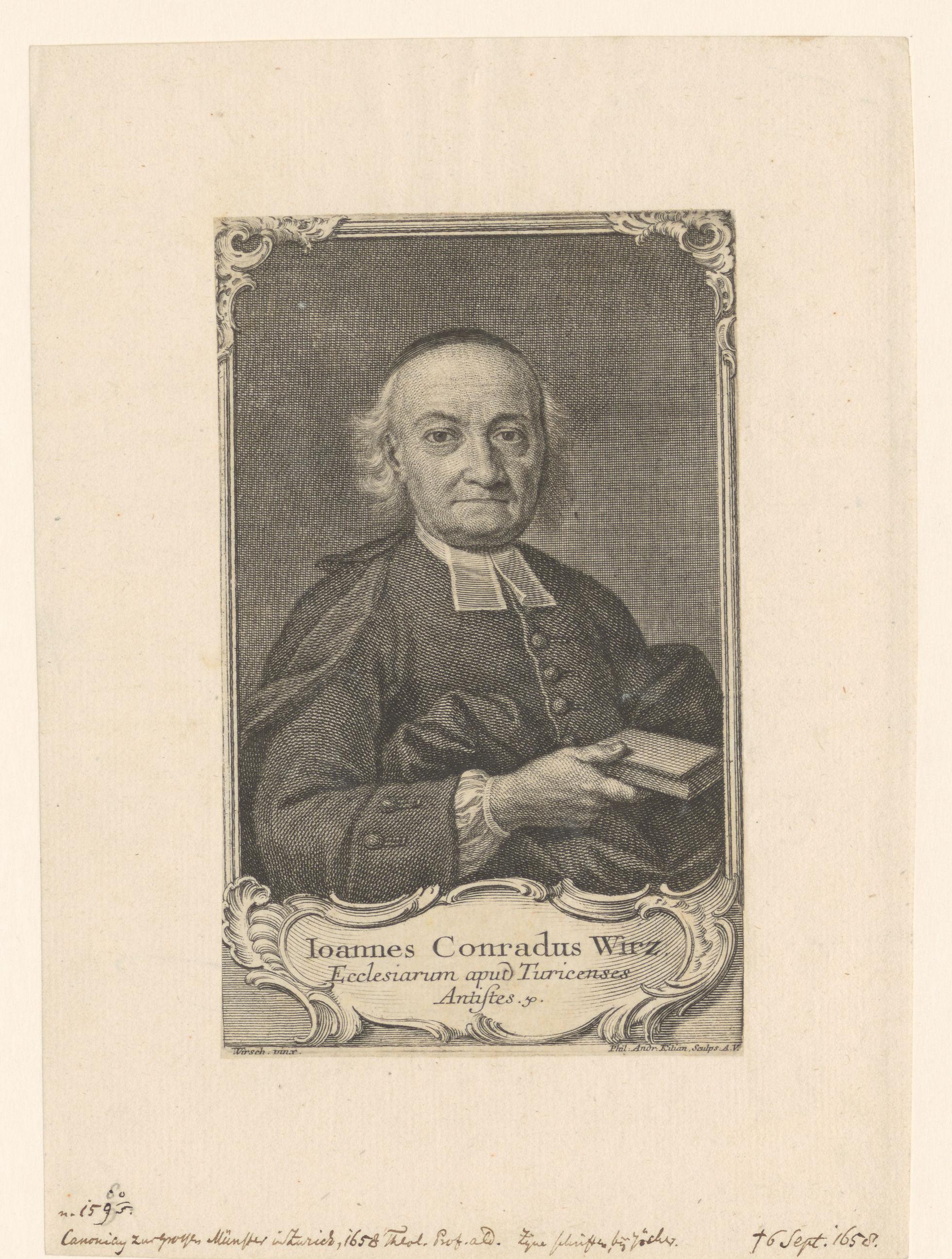 Portret van Johann Konrad Wirz