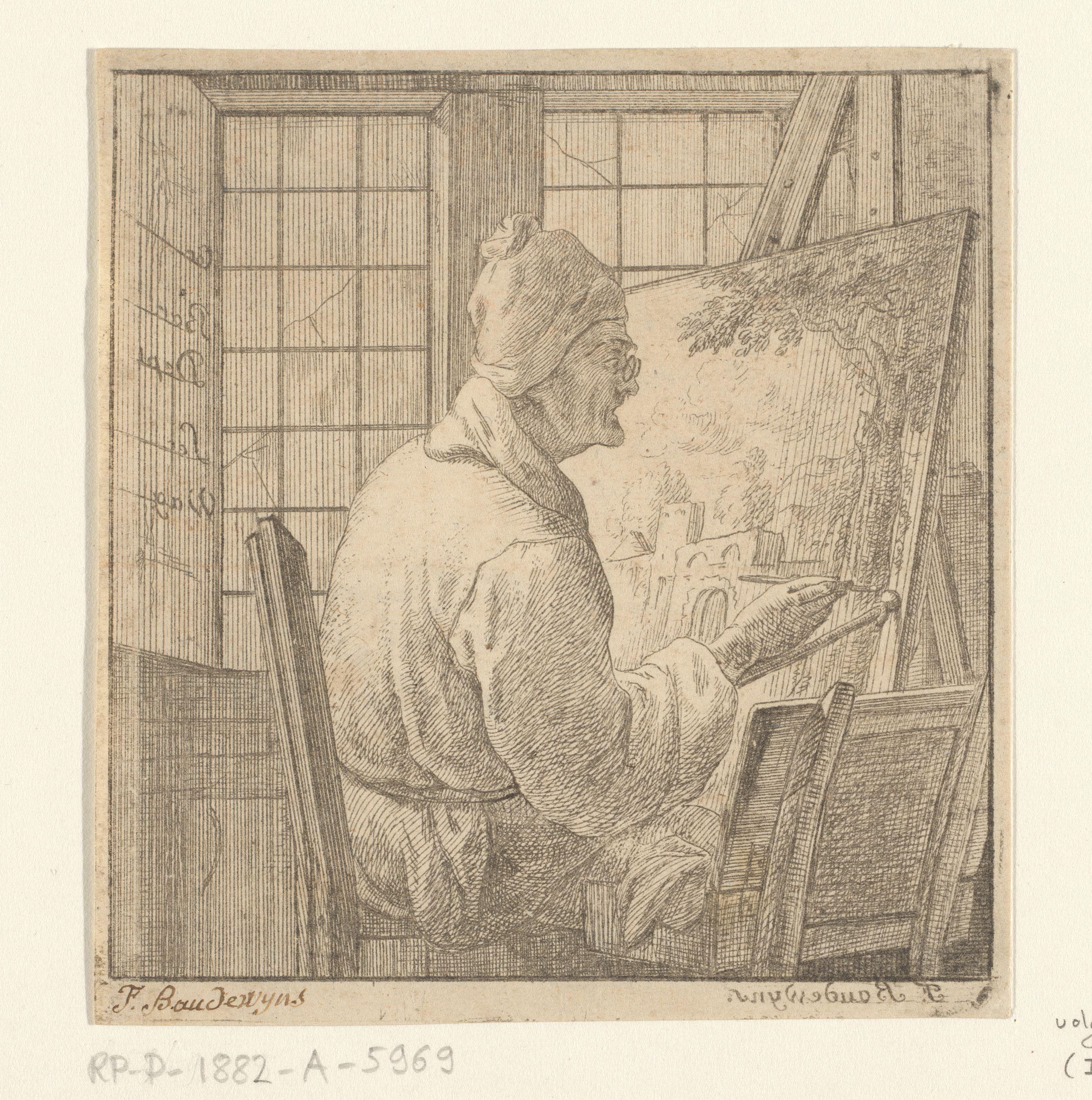 Portret van de kunstenaar Frans Adriaensz. Boudewyns
