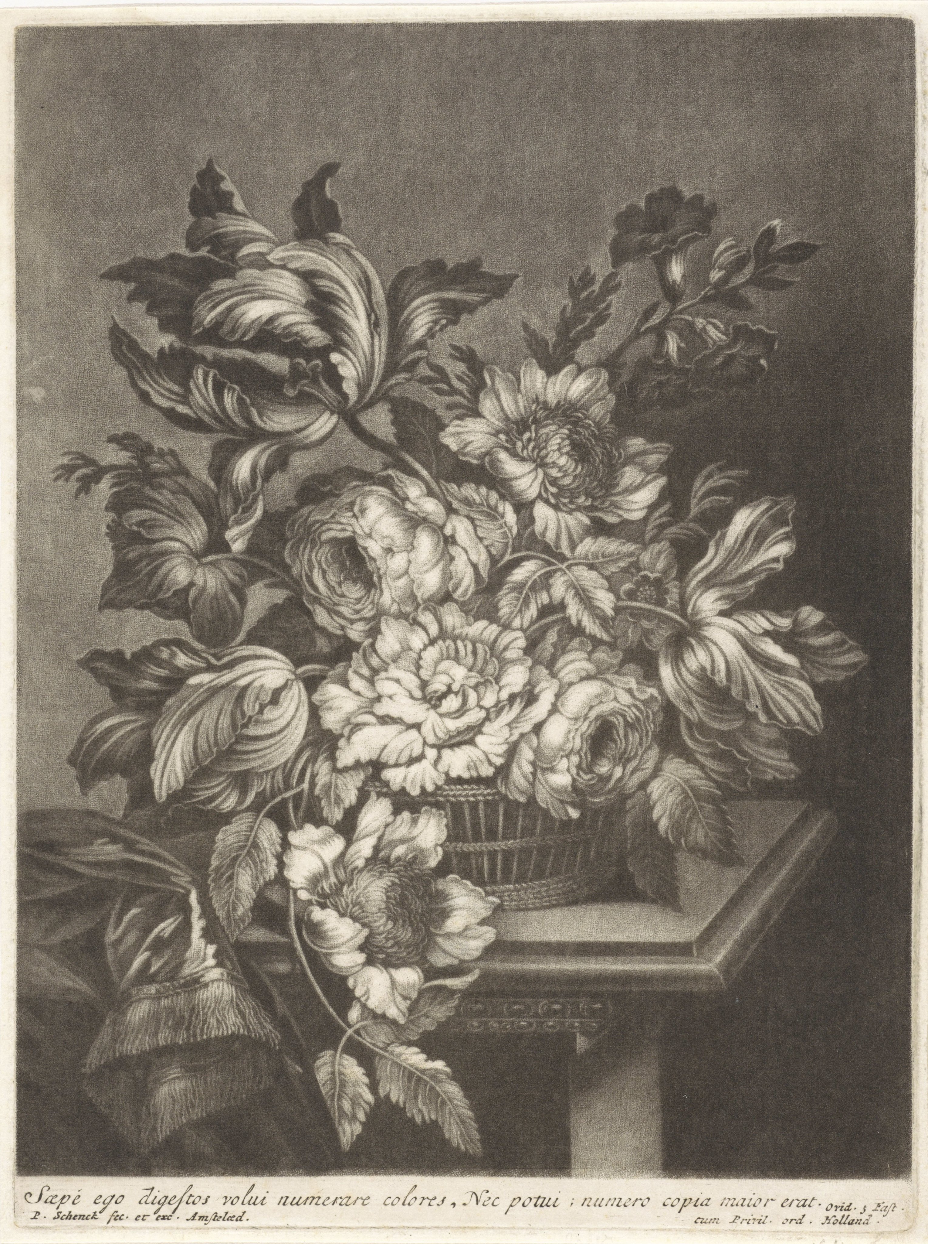 Mand met bloemen