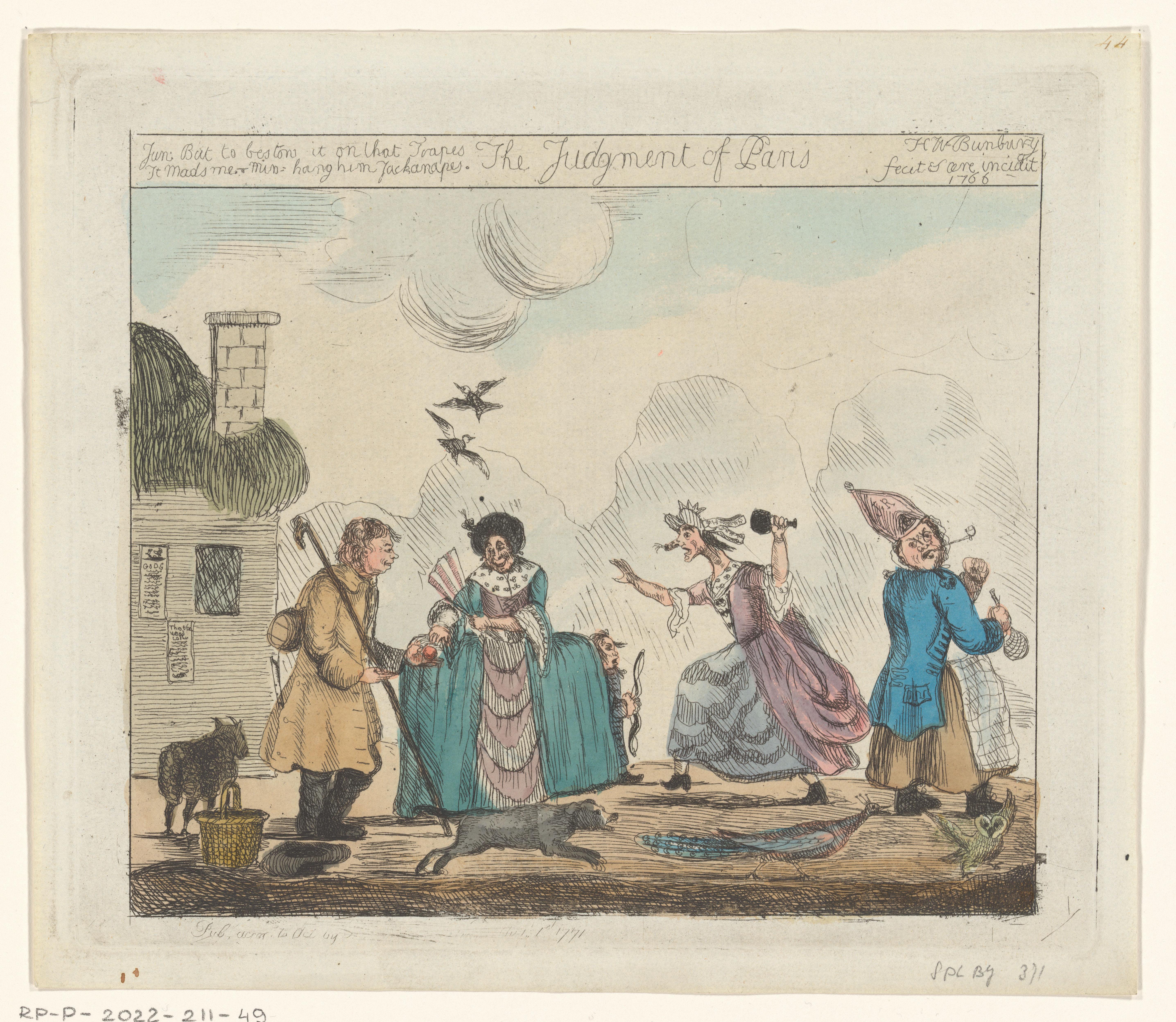 Het oordeel van Paris, satire