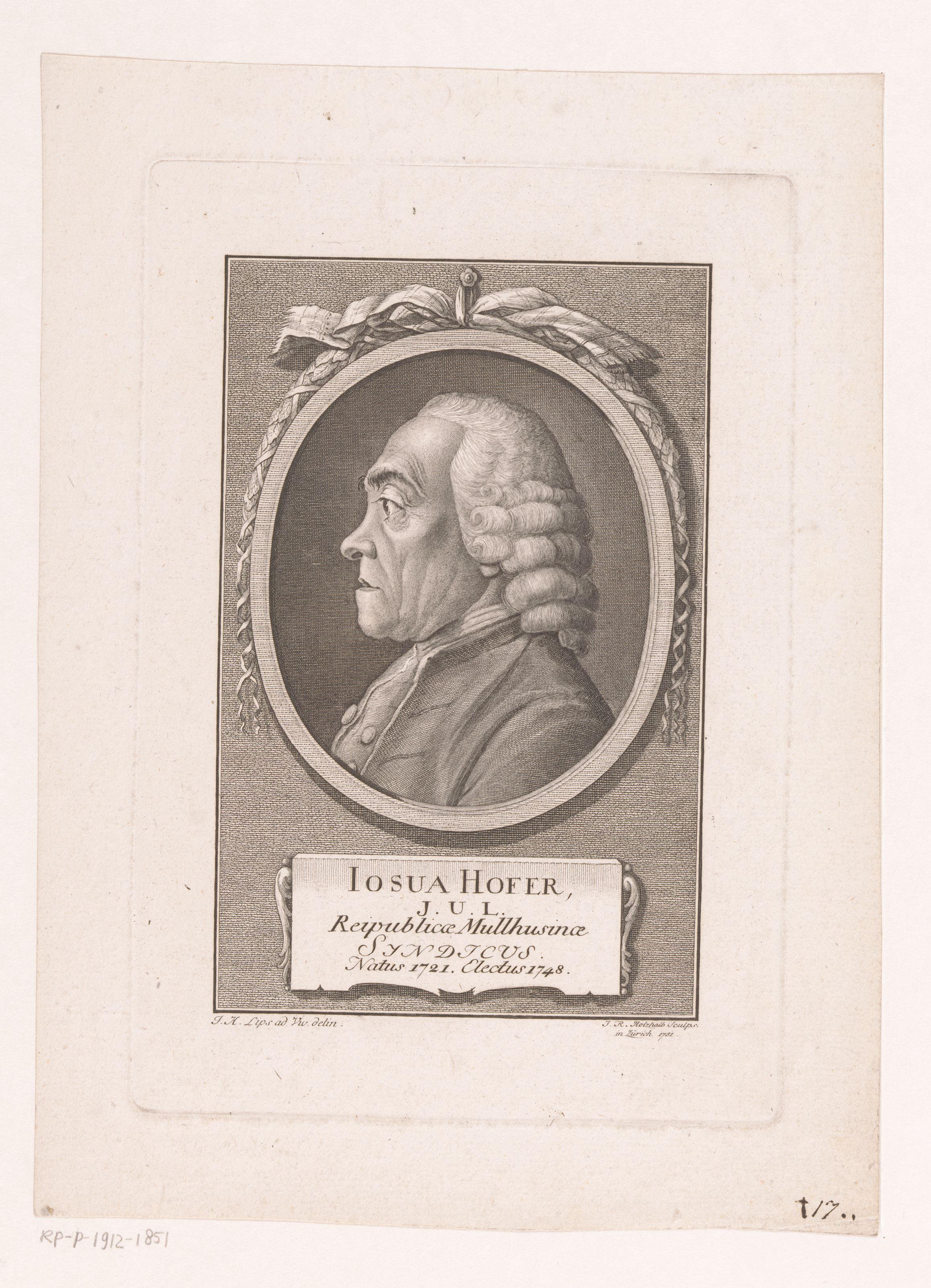Portret van Josua Hofer