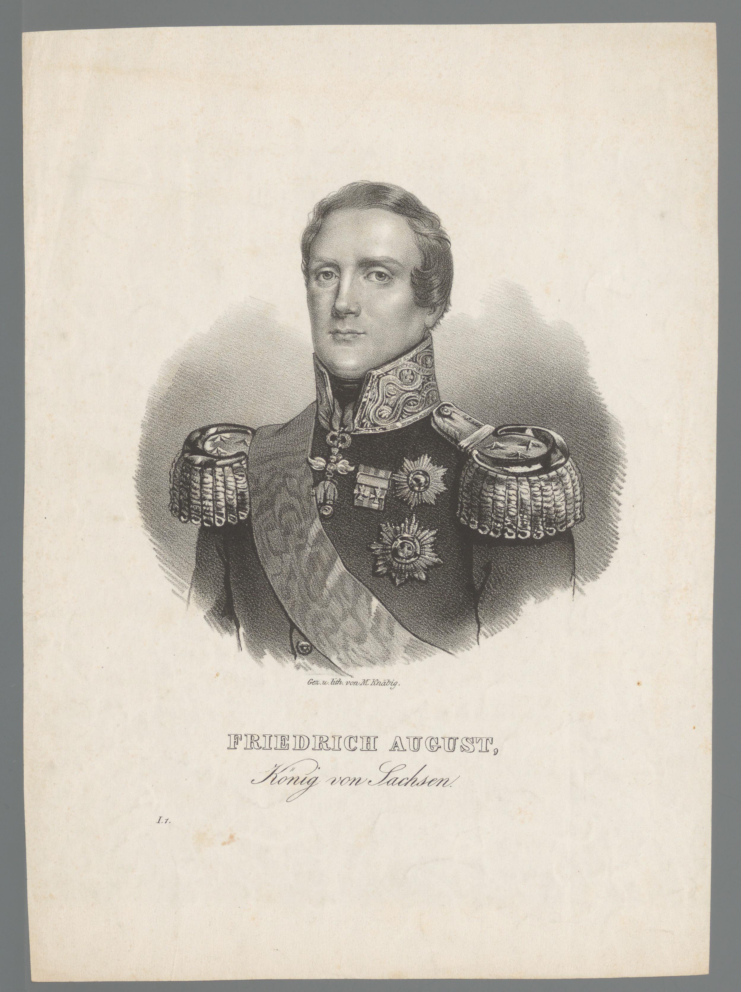 Portret van Frederik August II, koning van Saksen