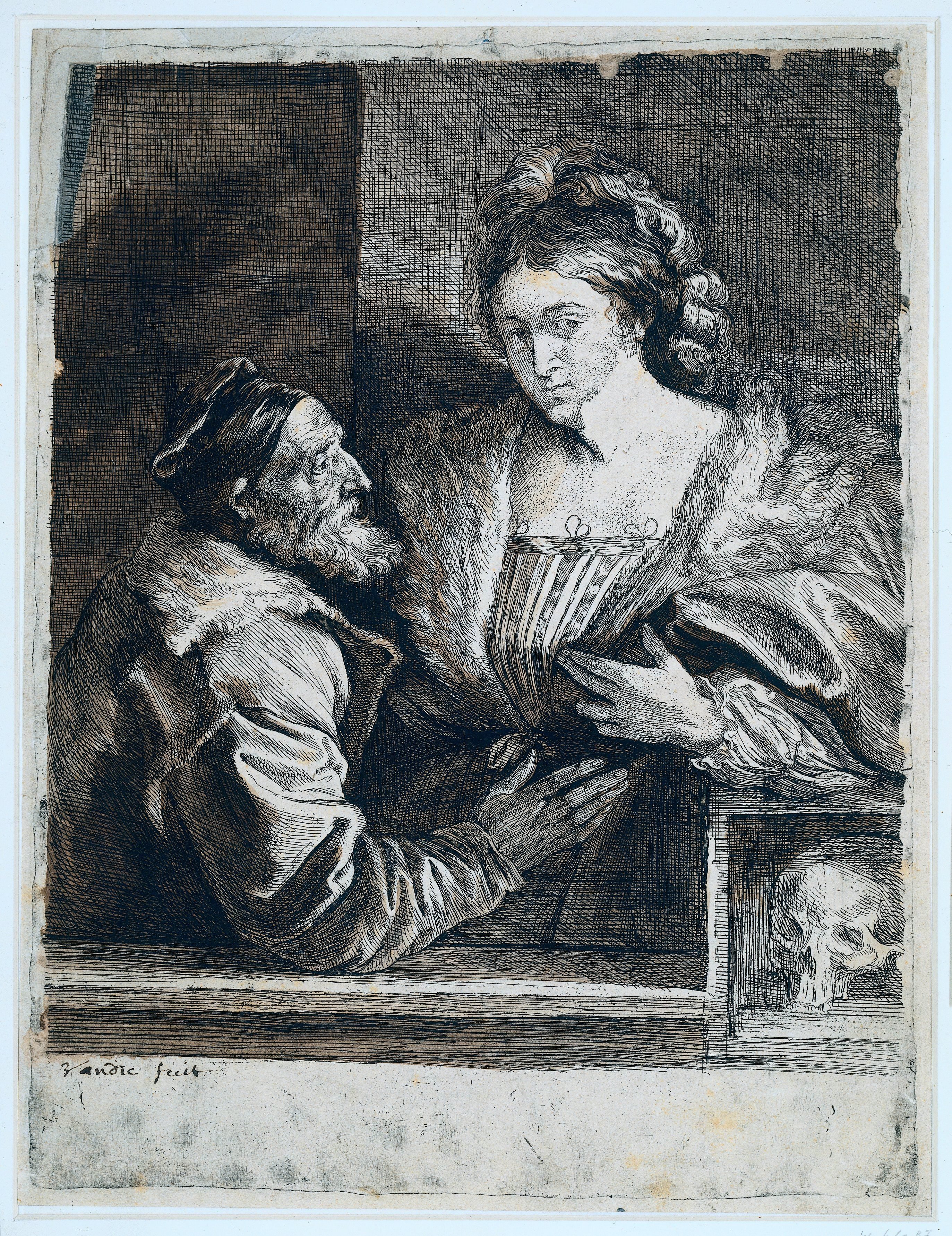 Portret van Titiaan en zijn maitresse