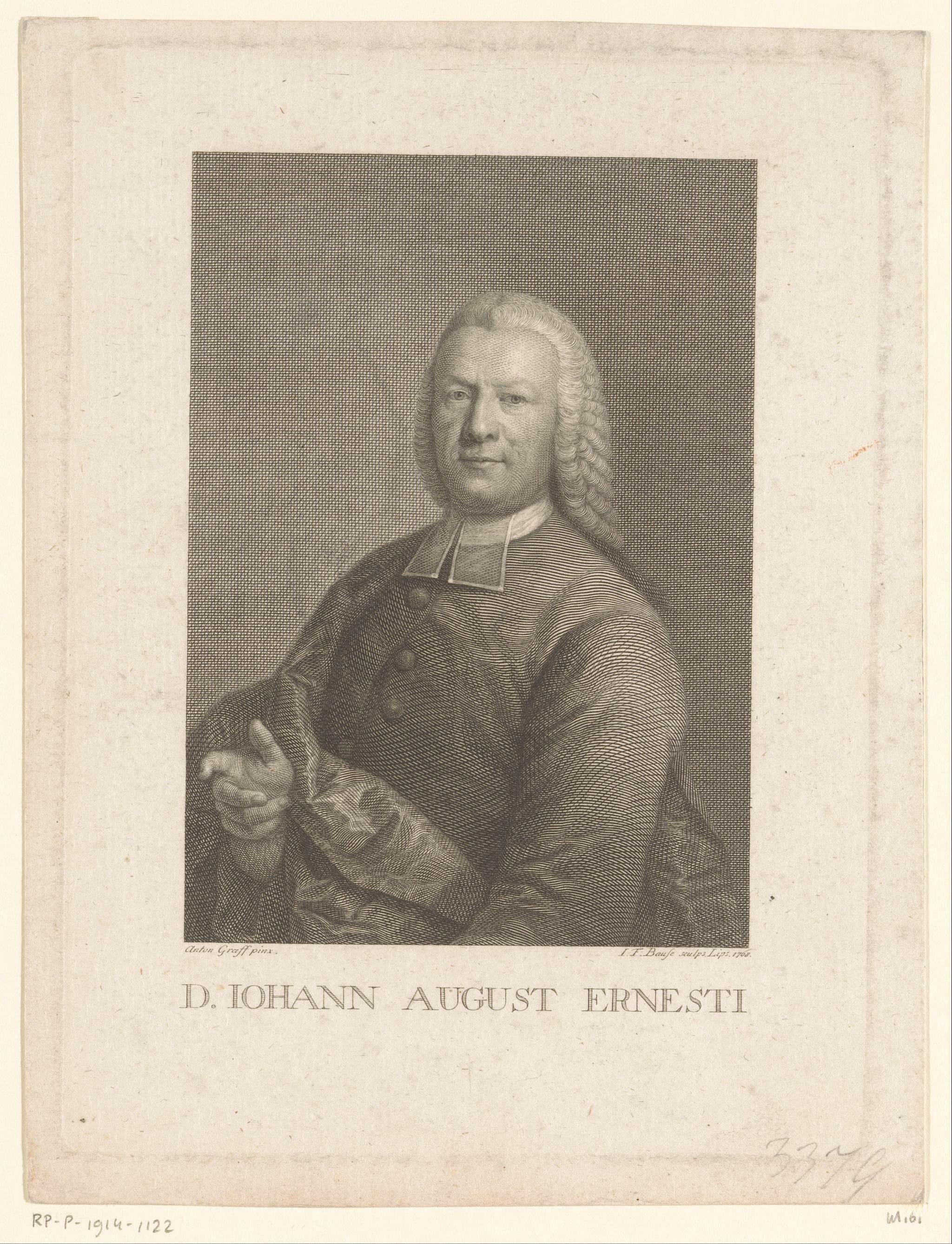 Portret van Johann August Ernesti